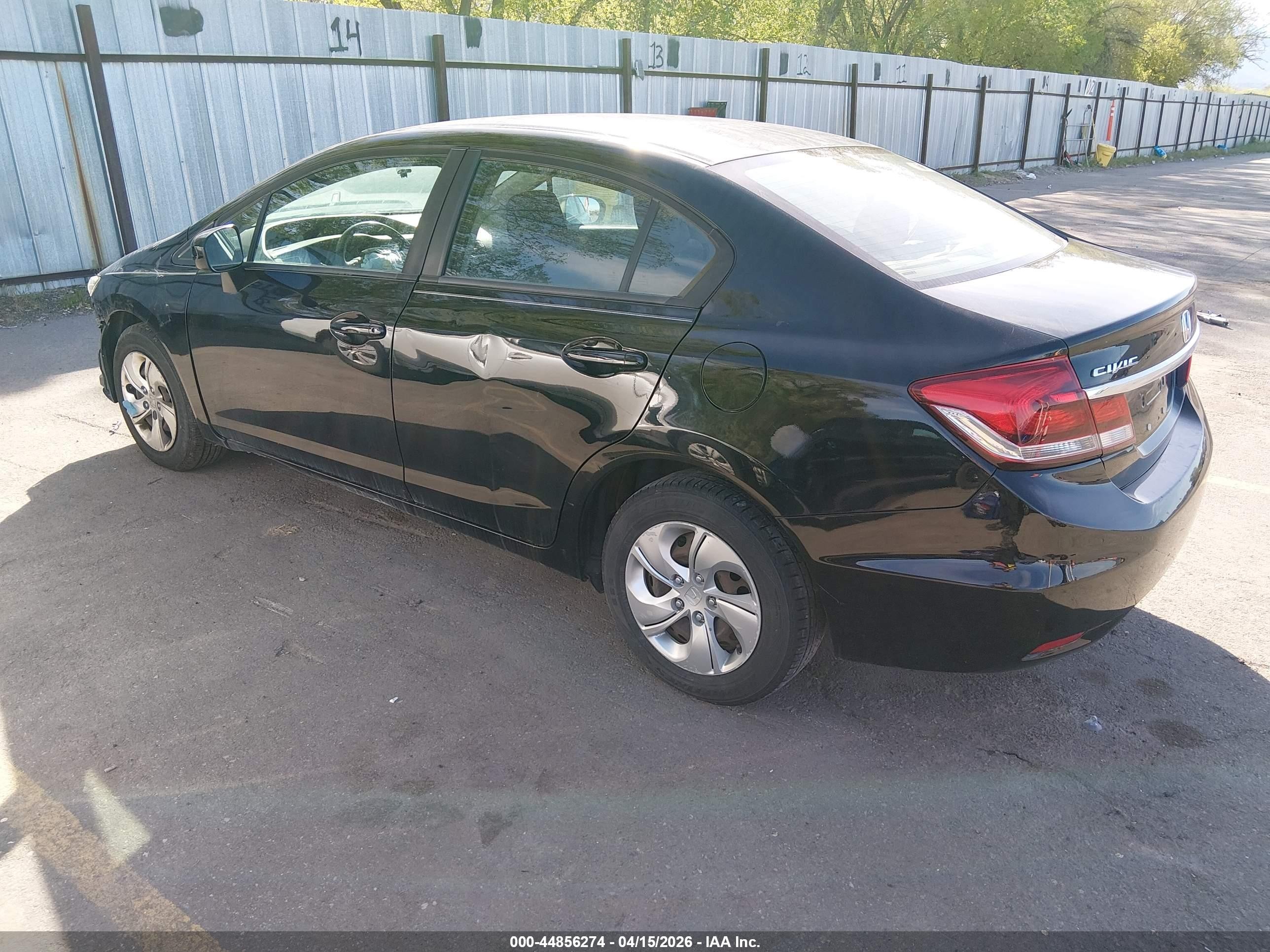 2015 Honda Civic Lx Black vin: 19XFB2F56FE077832