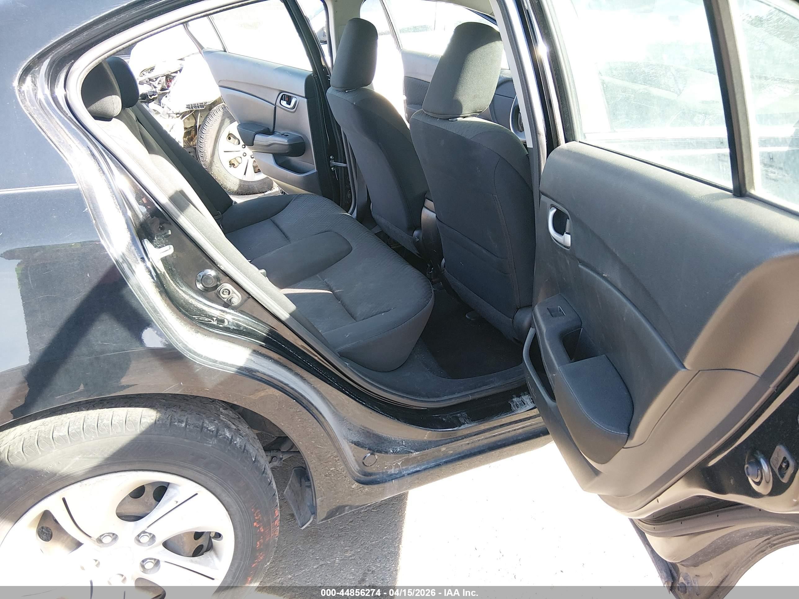 2015 Honda Civic Lx Black vin: 19XFB2F56FE077832