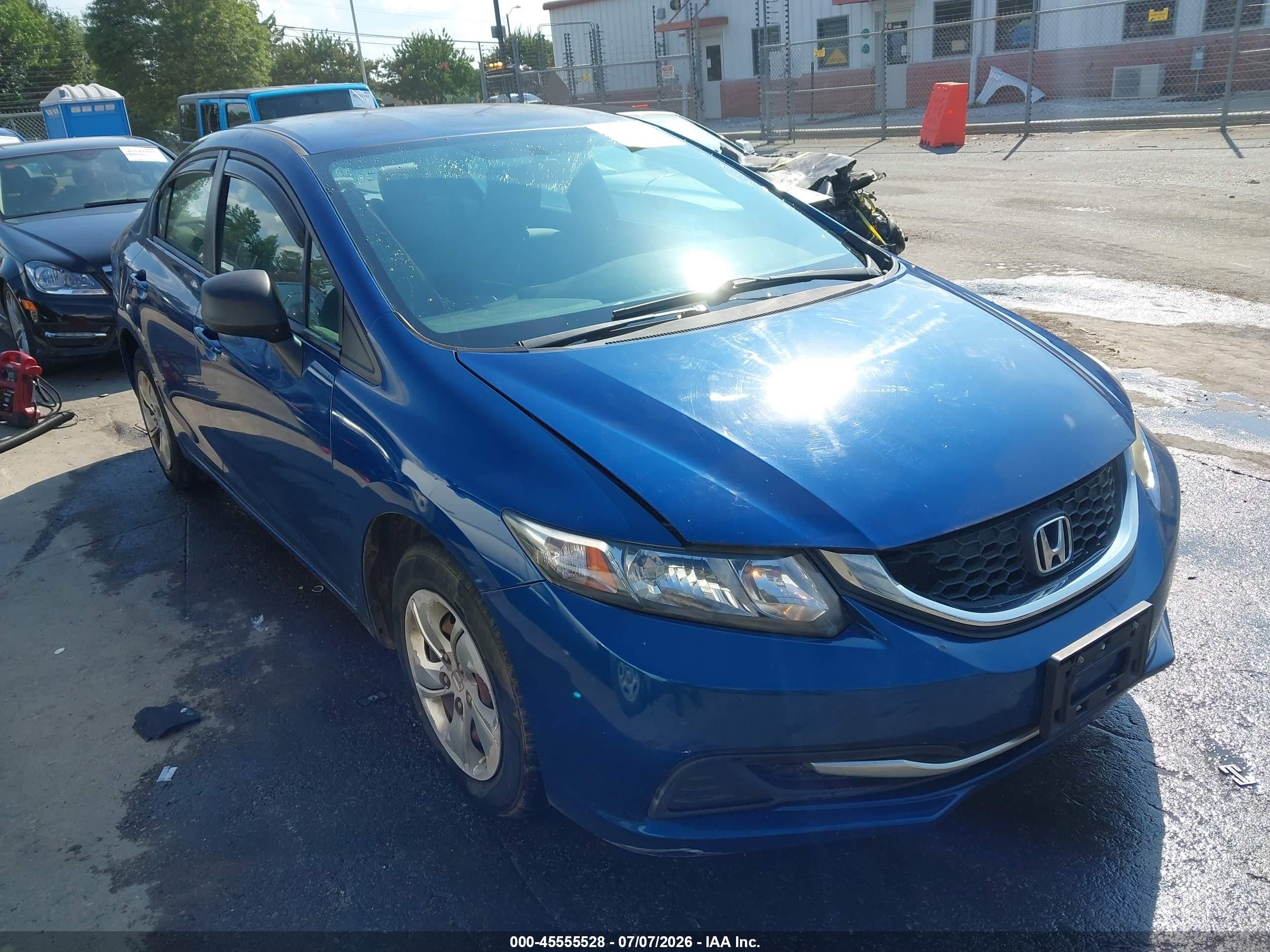 2015 Honda Civic Lx Blue vin: 19XFB2F56FE079323