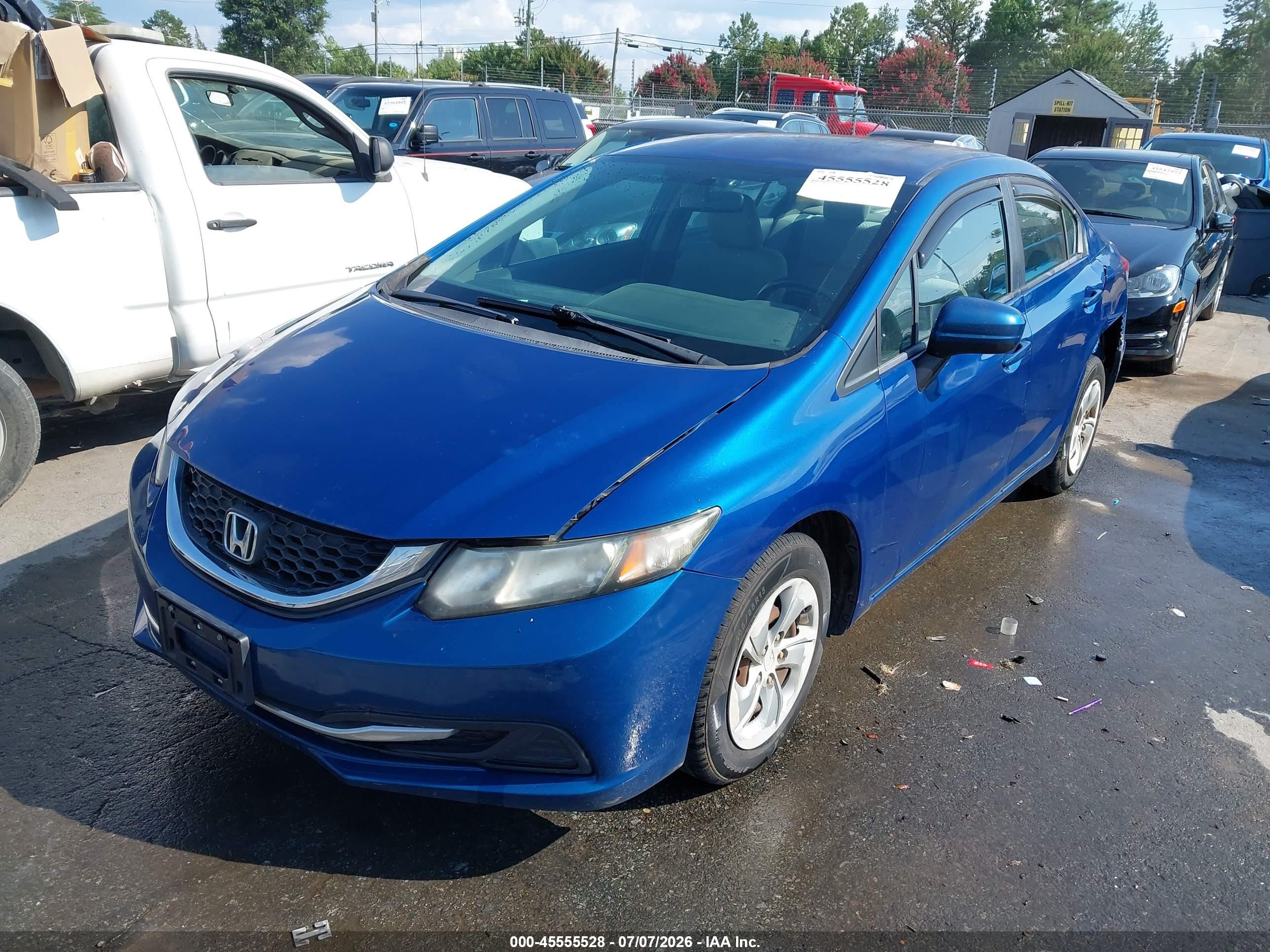 2015 Honda Civic Lx Blue vin: 19XFB2F56FE079323