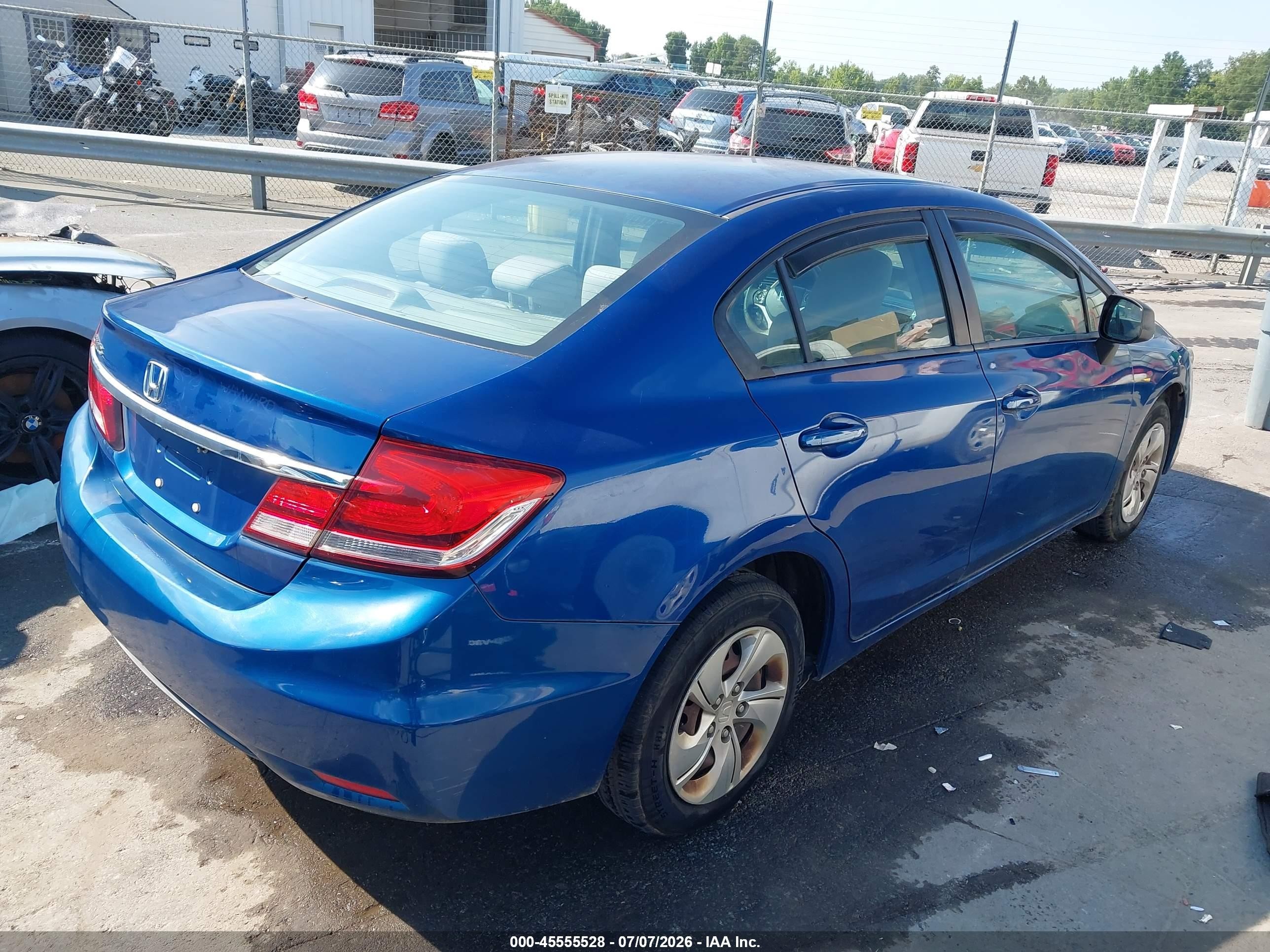 2015 Honda Civic Lx Blue vin: 19XFB2F56FE079323
