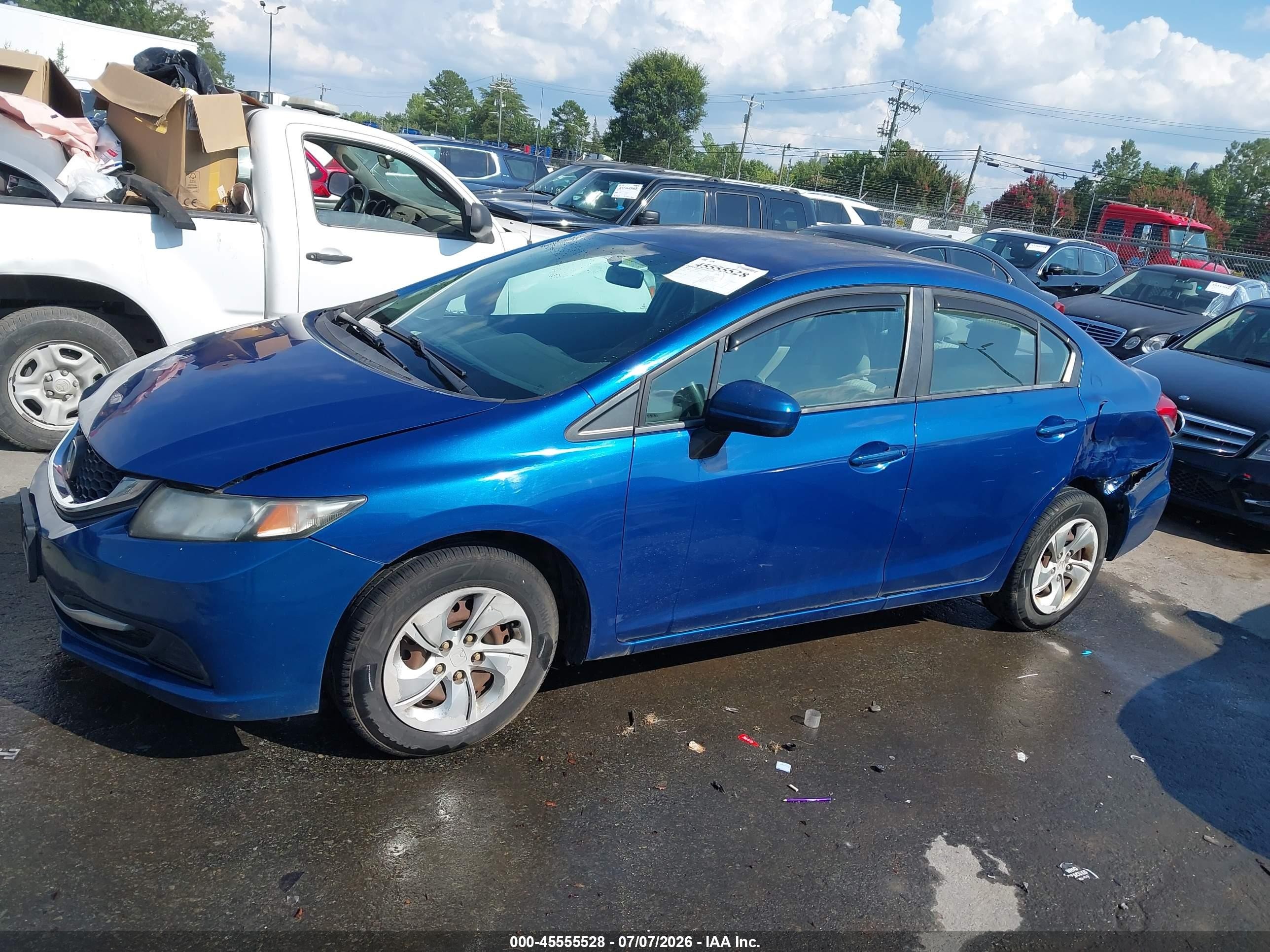 2015 Honda Civic Lx Blue vin: 19XFB2F56FE079323