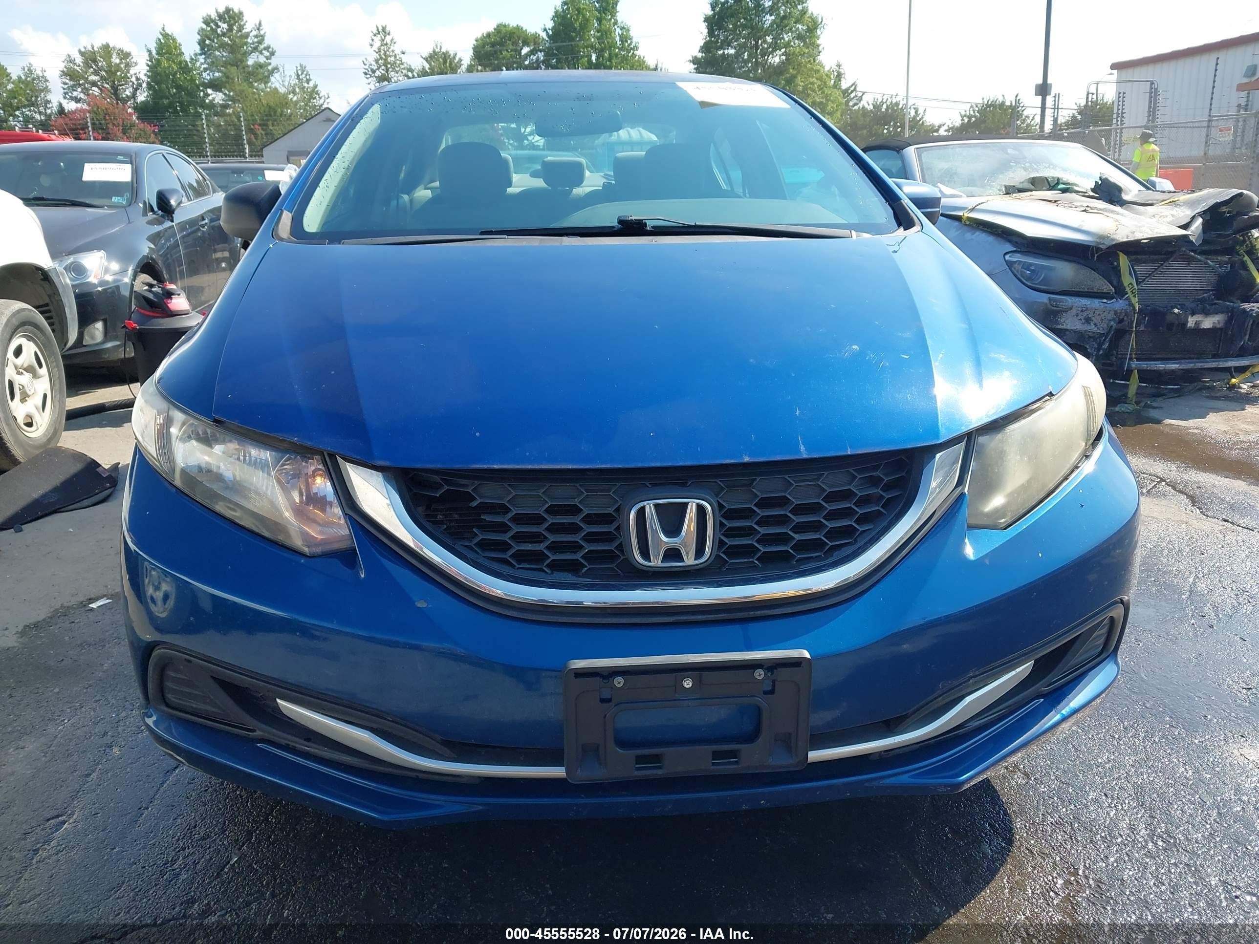 2015 Honda Civic Lx Blue vin: 19XFB2F56FE079323