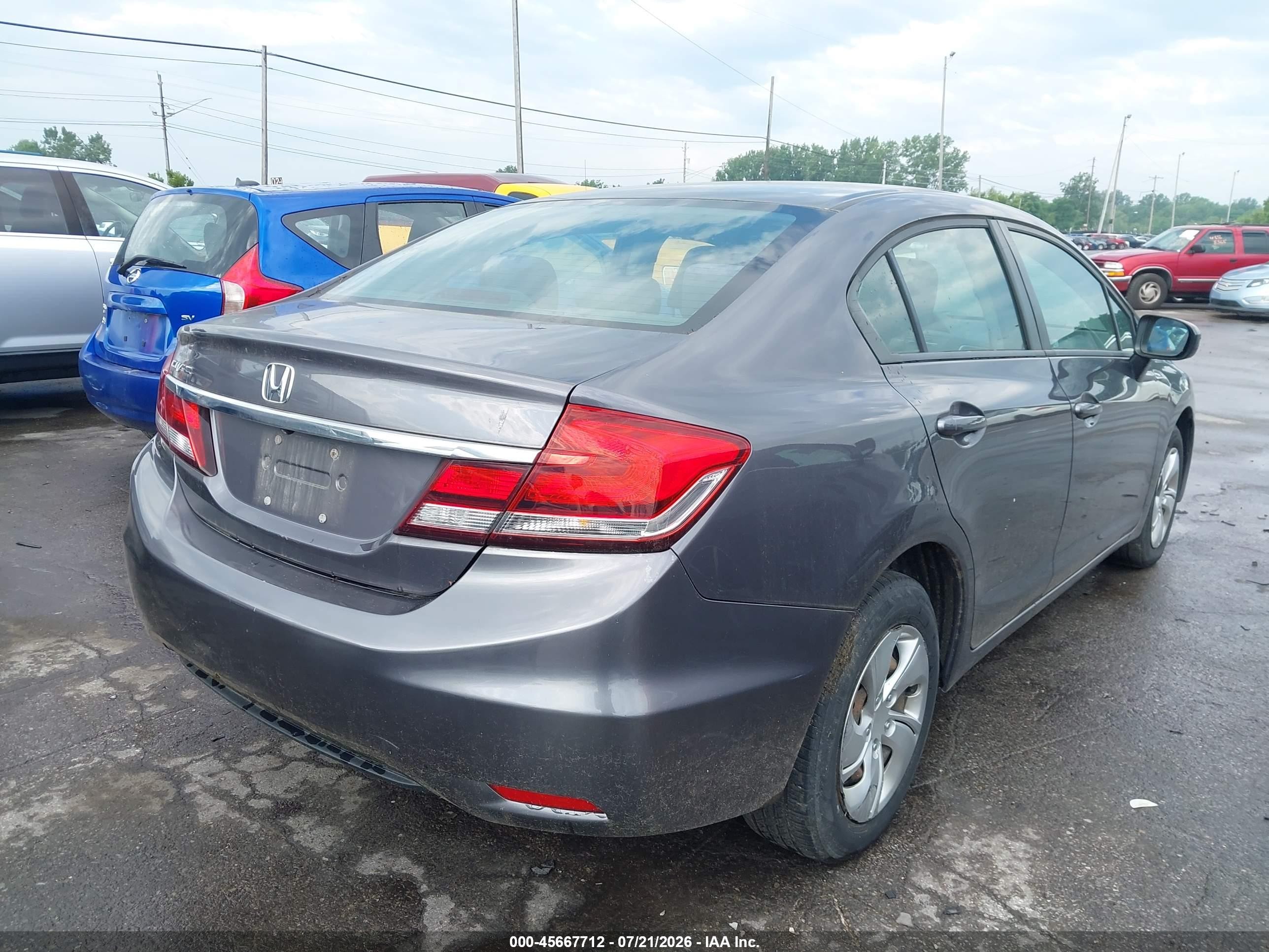 2015 Honda Civic Lx Gray vin: 19XFB2F56FE082495