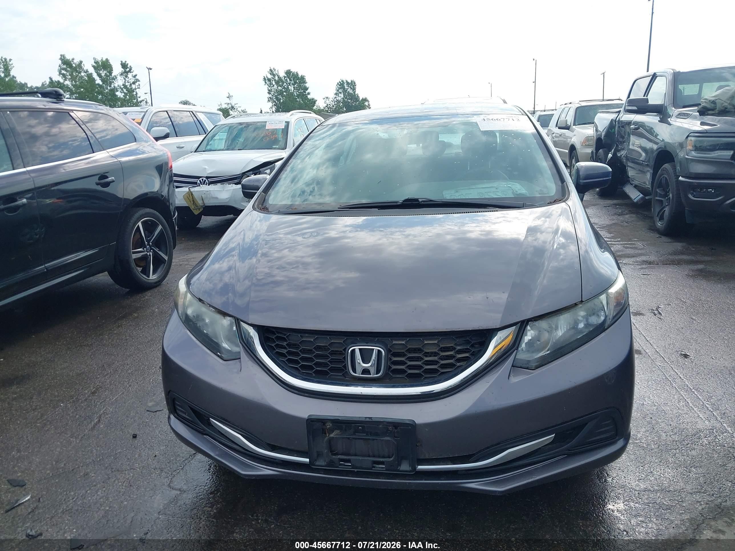 2015 Honda Civic Lx Gray vin: 19XFB2F56FE082495