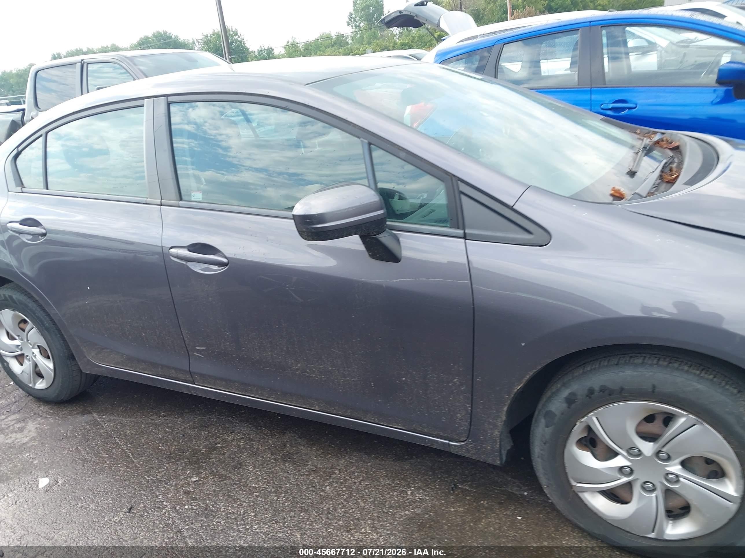 2015 Honda Civic Lx Gray vin: 19XFB2F56FE082495