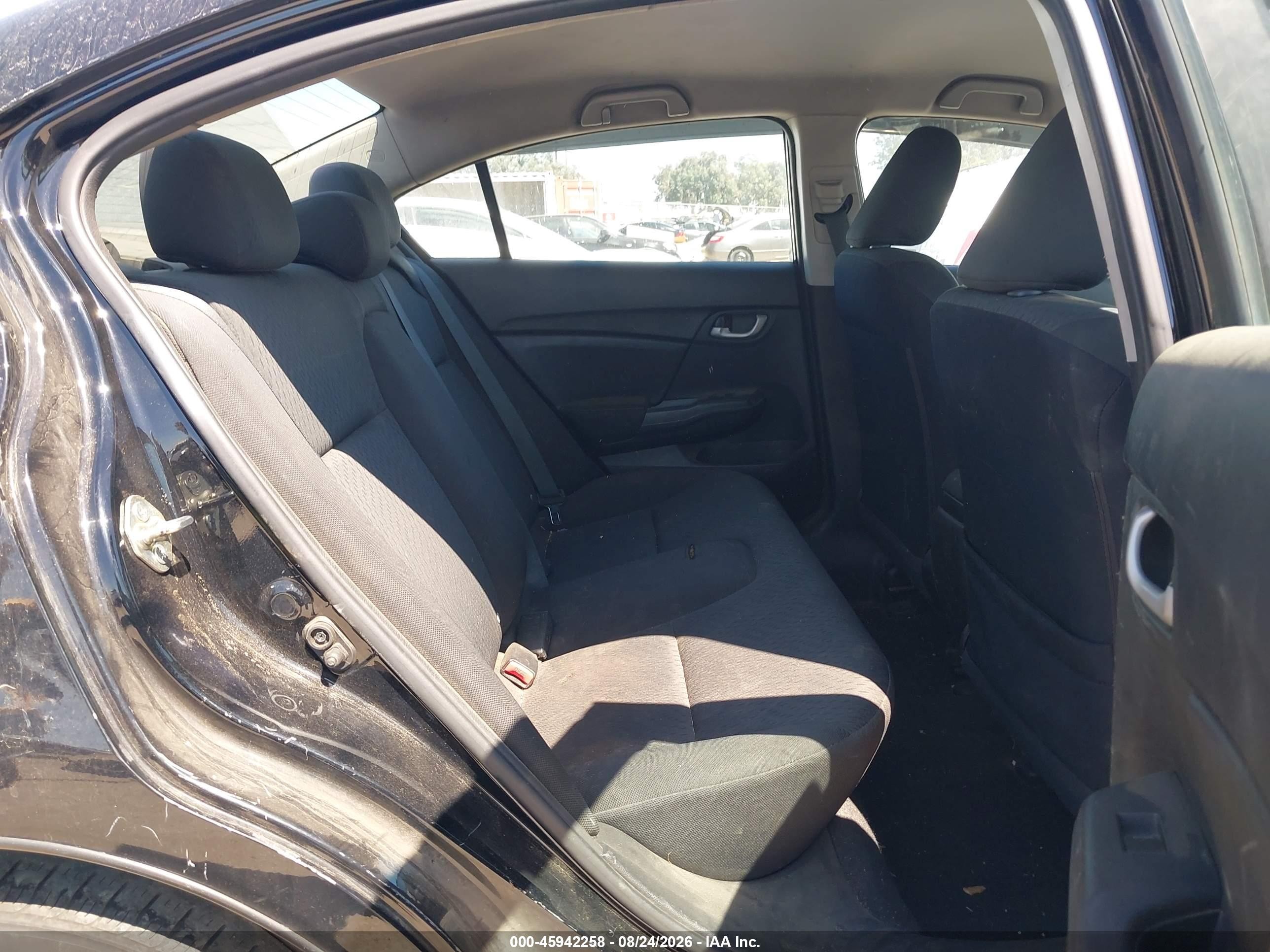 2015 Honda Civic Lx Black vin: 19XFB2F56FE110392