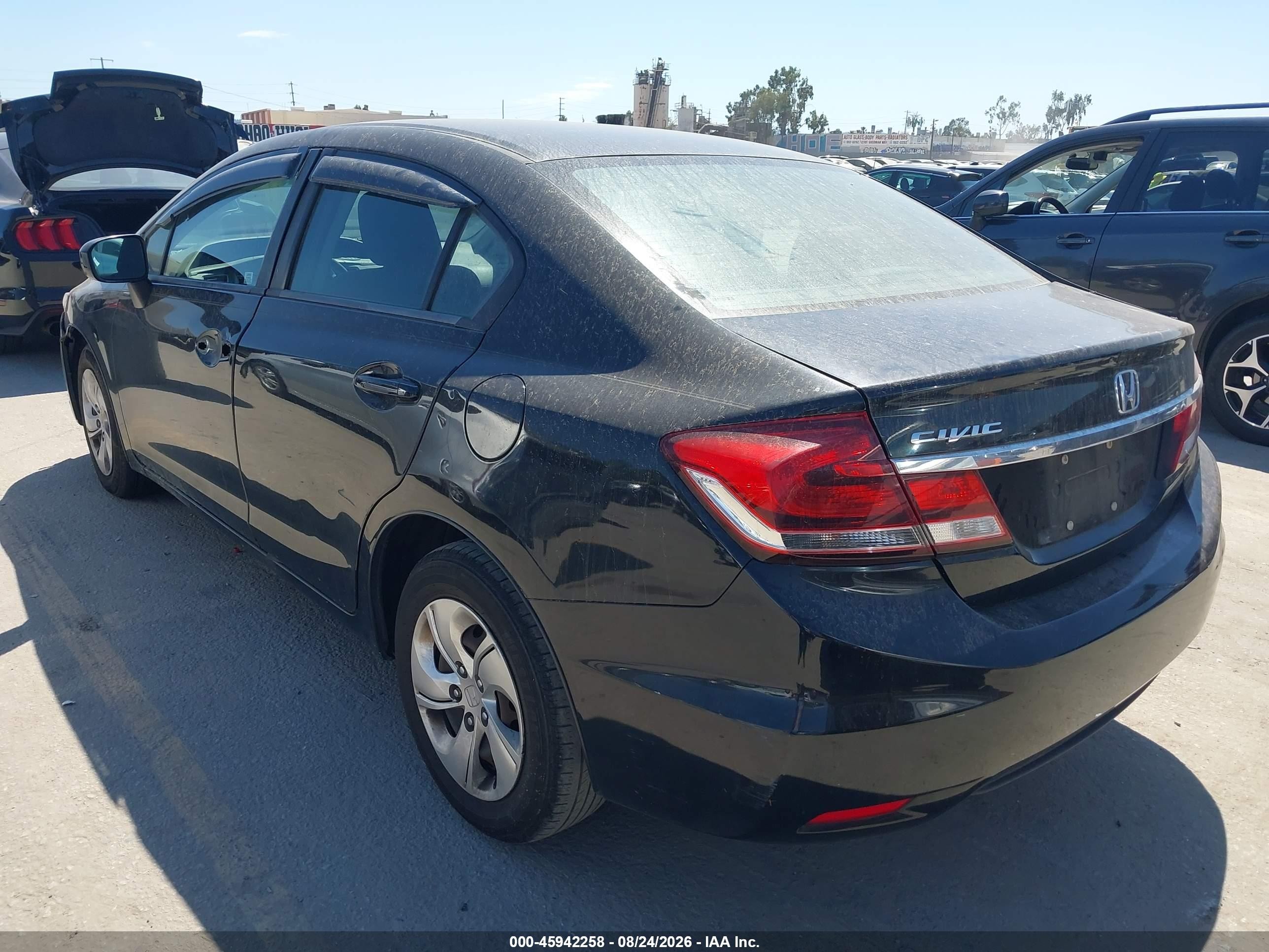2015 Honda Civic Lx Black vin: 19XFB2F56FE110392