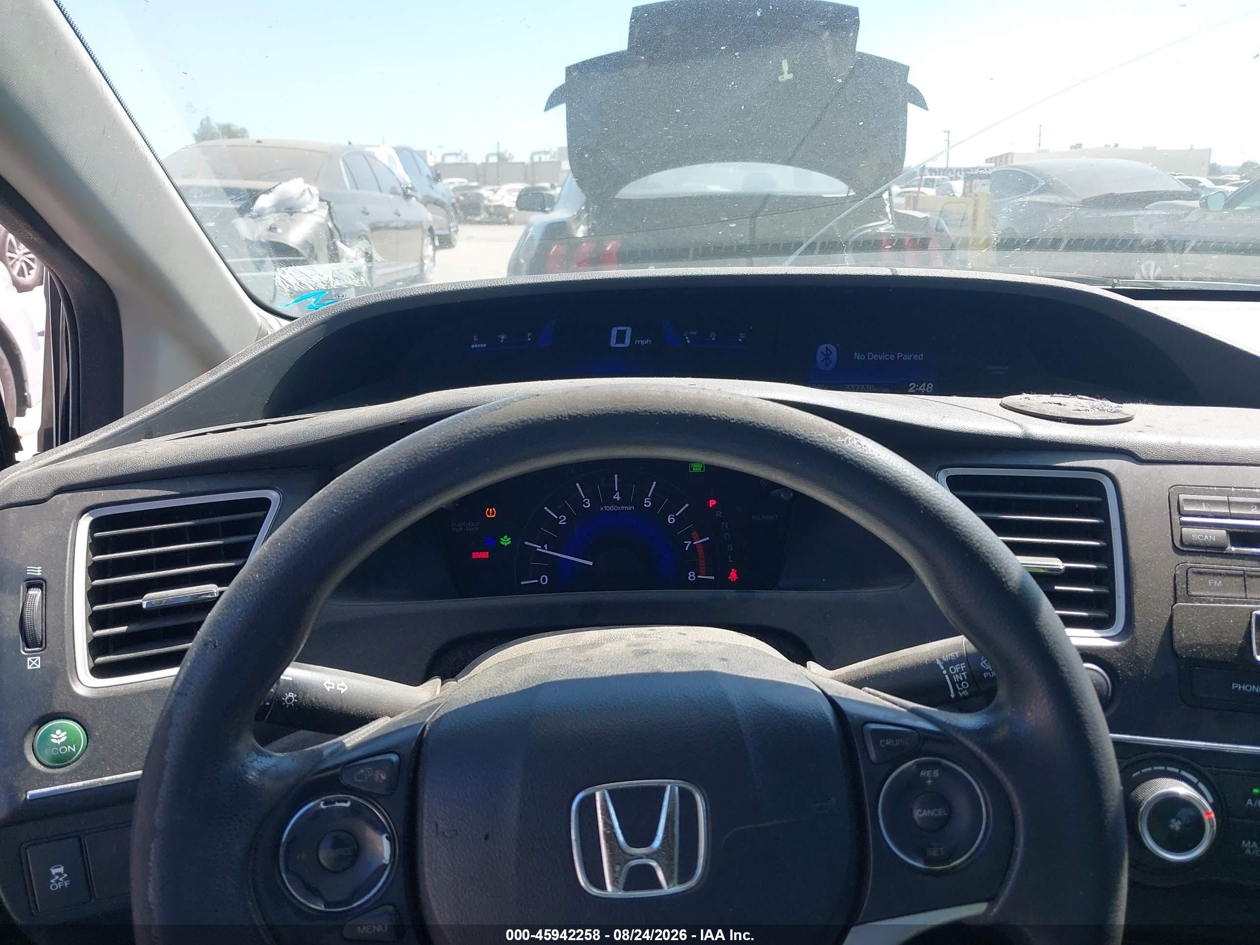 2015 Honda Civic Lx Black vin: 19XFB2F56FE110392