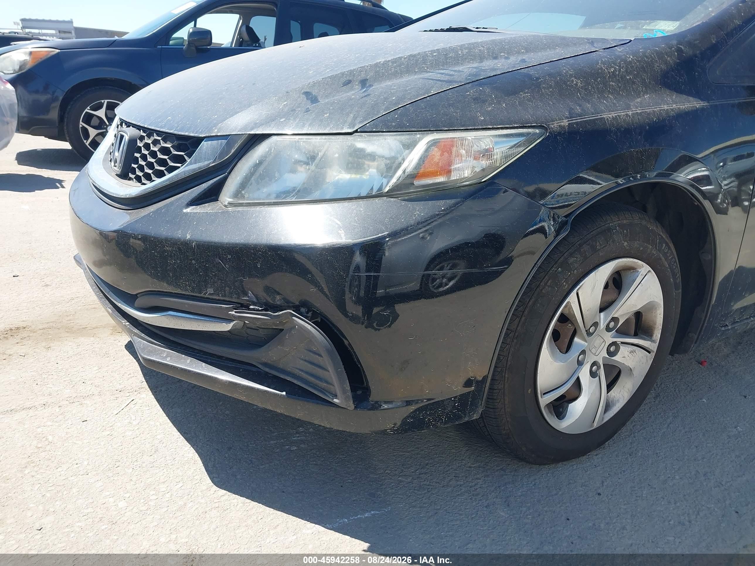 2015 Honda Civic Lx Black vin: 19XFB2F56FE110392