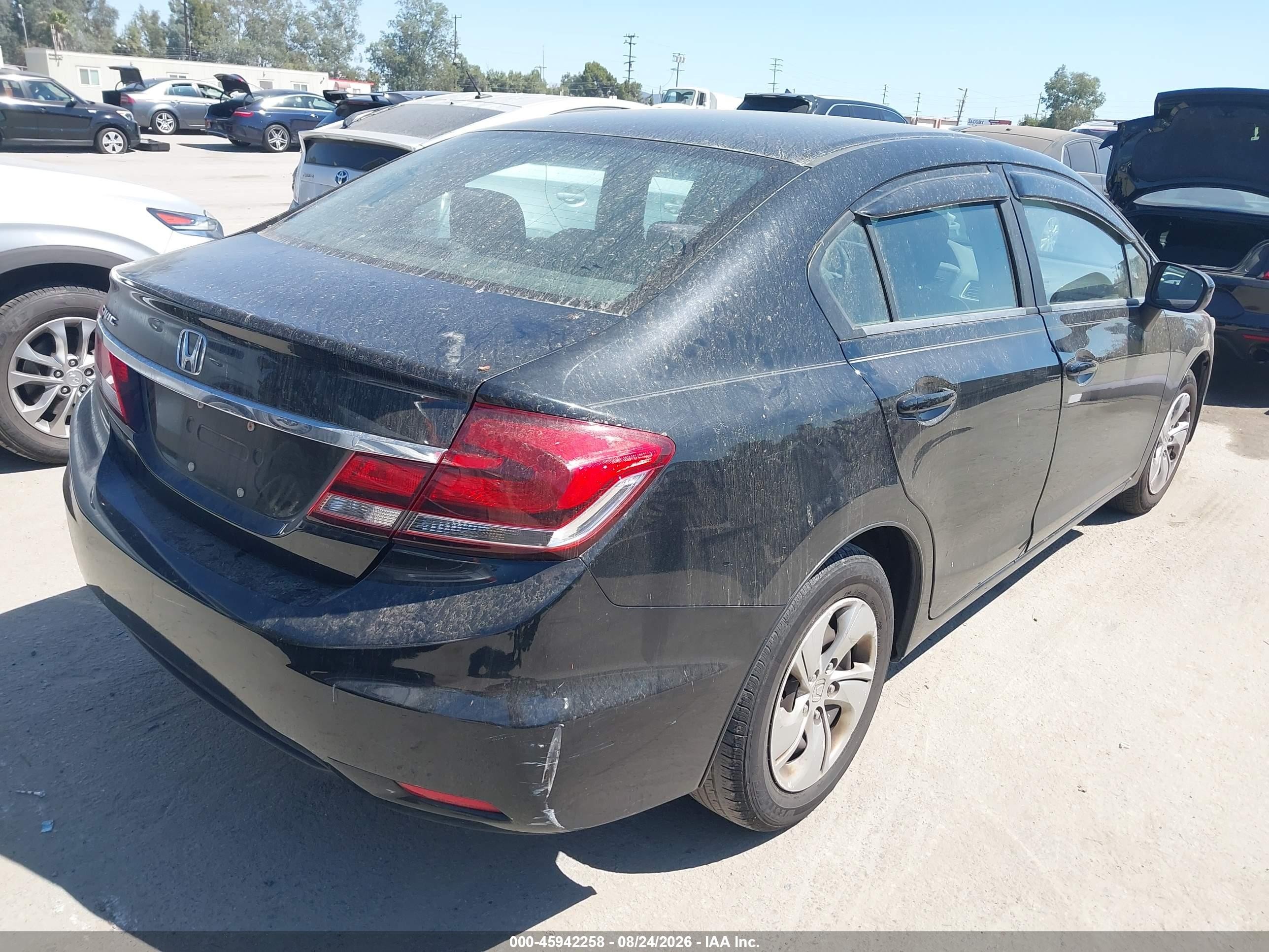 2015 Honda Civic Lx Black vin: 19XFB2F56FE110392