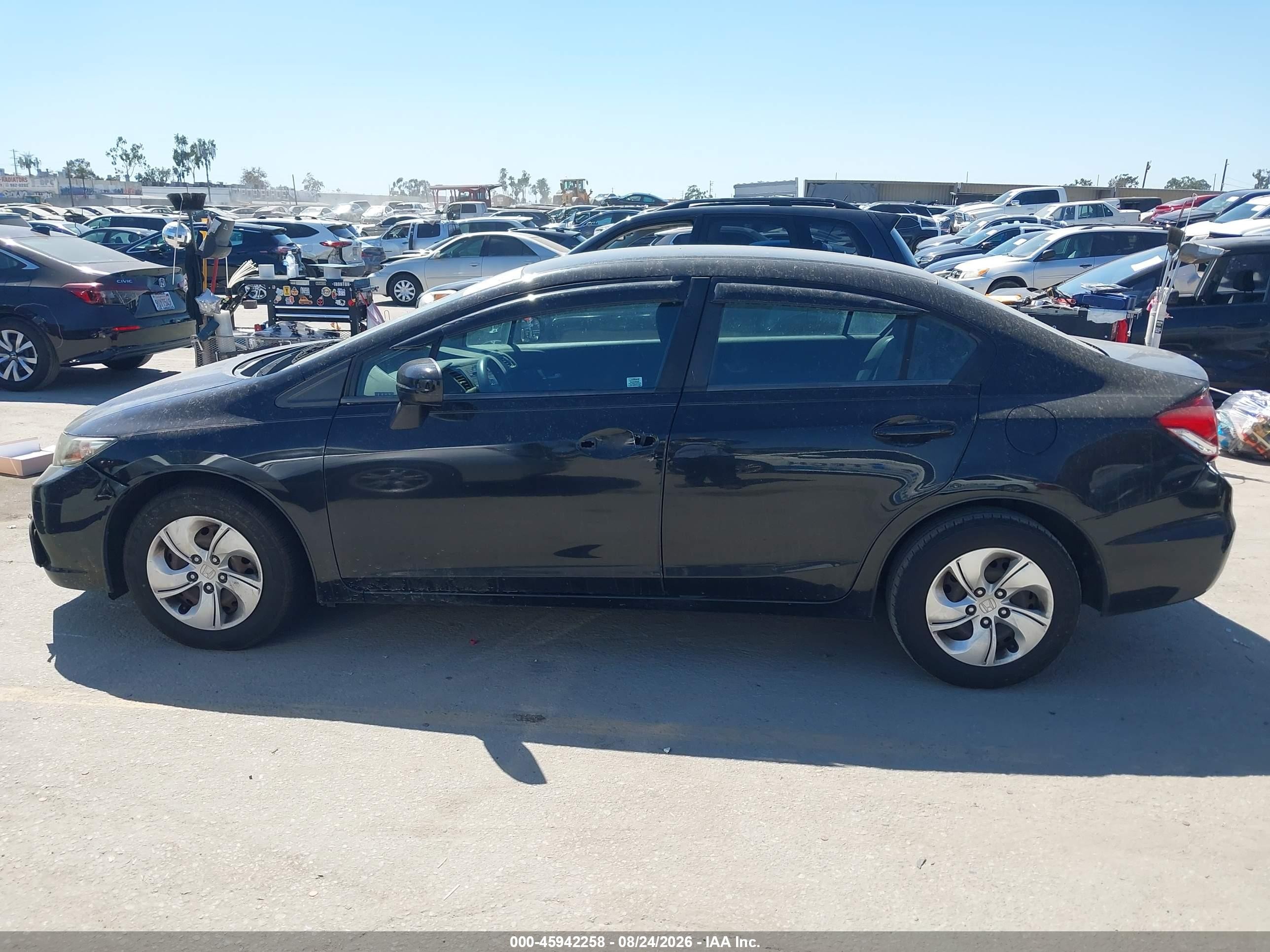 2015 Honda Civic Lx Black vin: 19XFB2F56FE110392