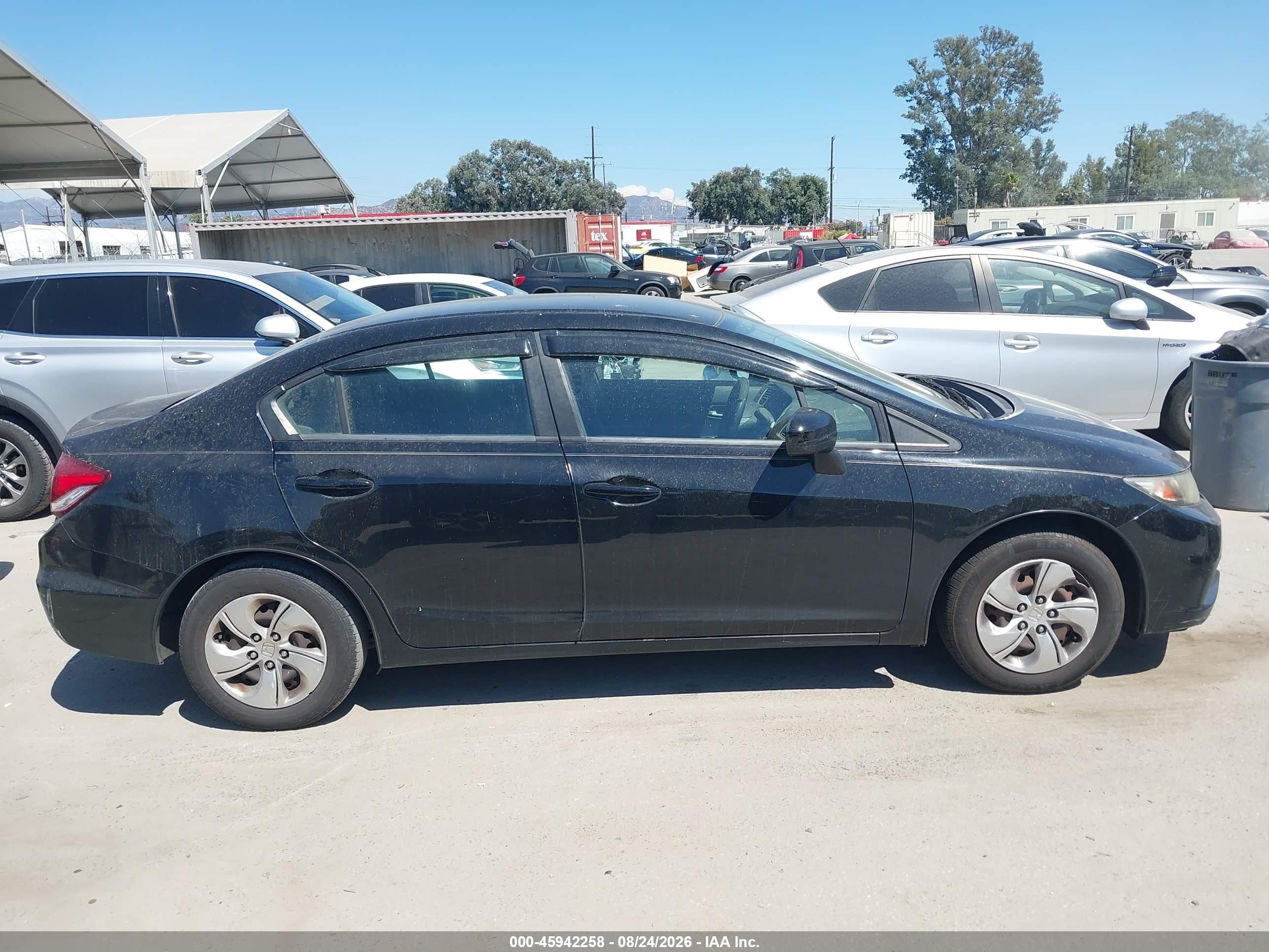2015 Honda Civic Lx Black vin: 19XFB2F56FE110392