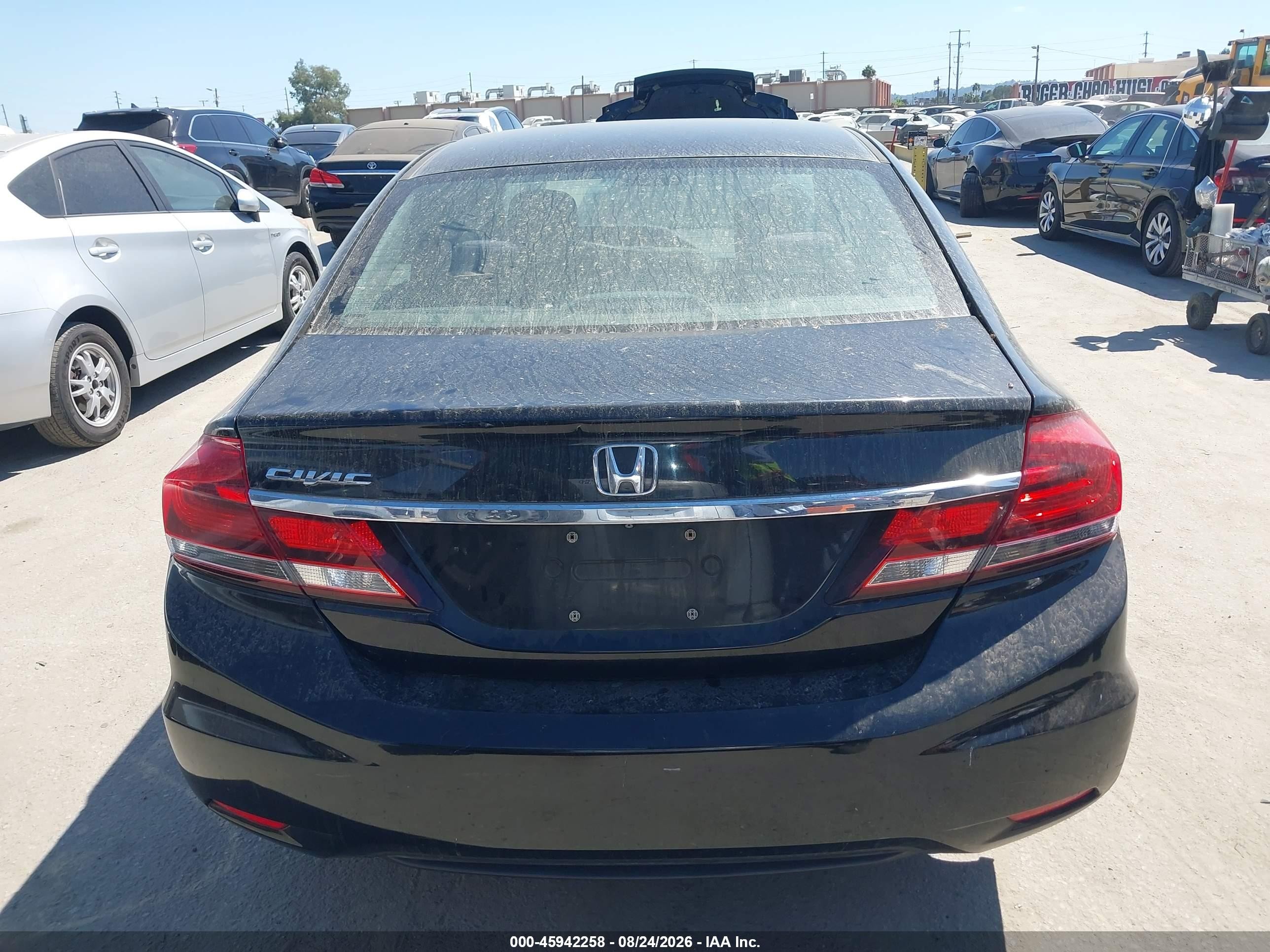 2015 Honda Civic Lx Black vin: 19XFB2F56FE110392
