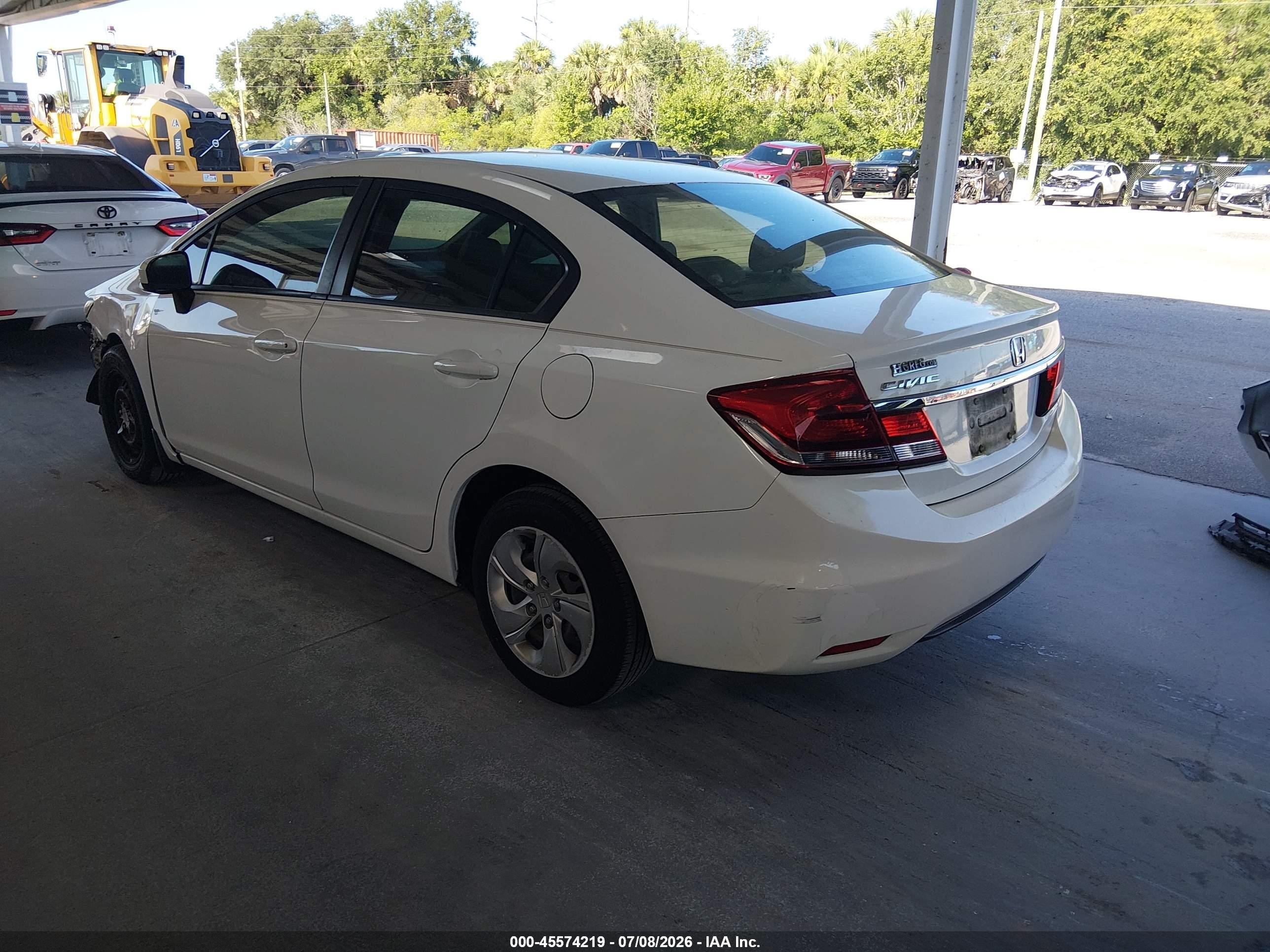 2015 Honda Civic Lx White vin: 19XFB2F56FE112627