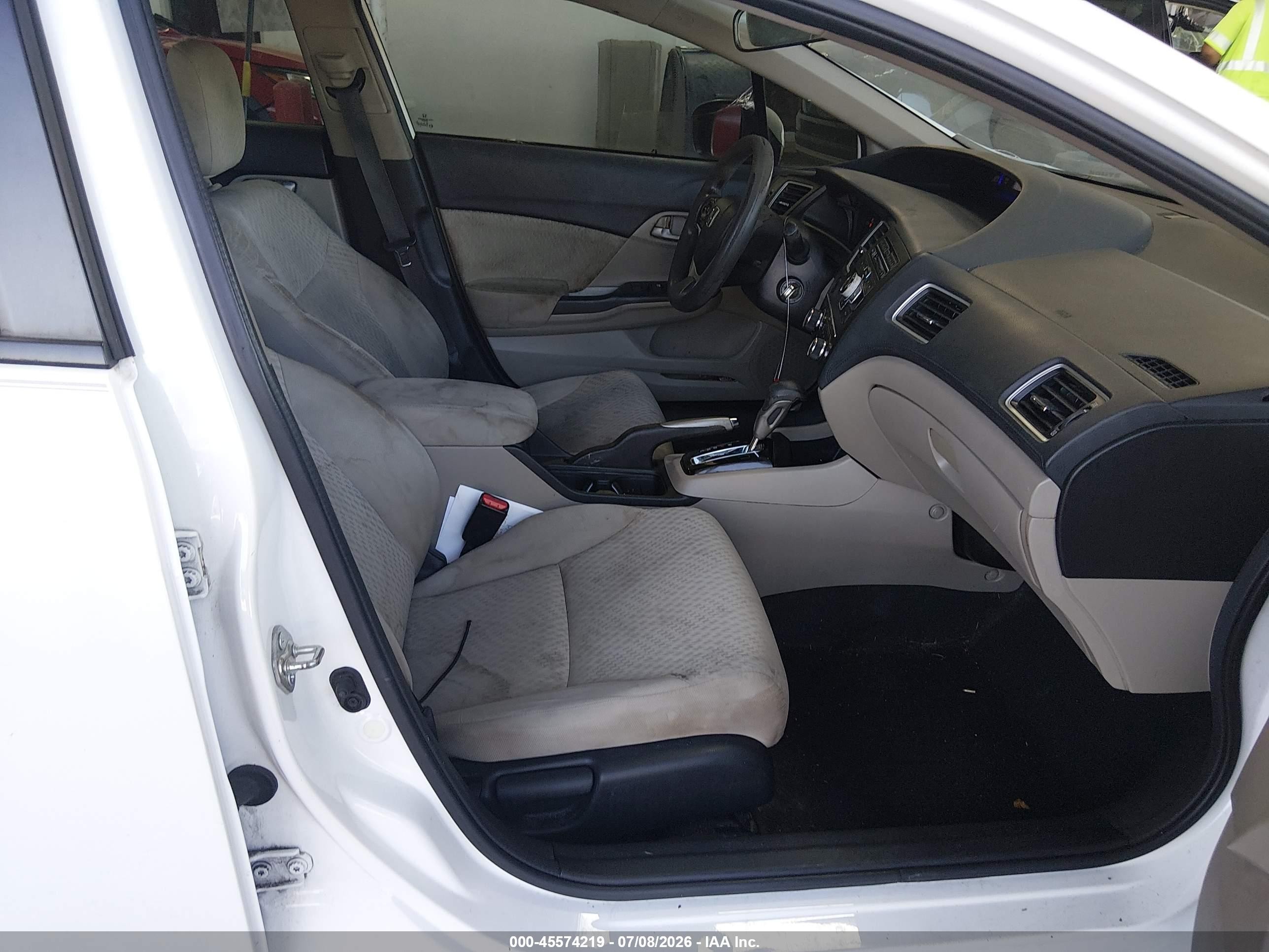 2015 Honda Civic Lx White vin: 19XFB2F56FE112627