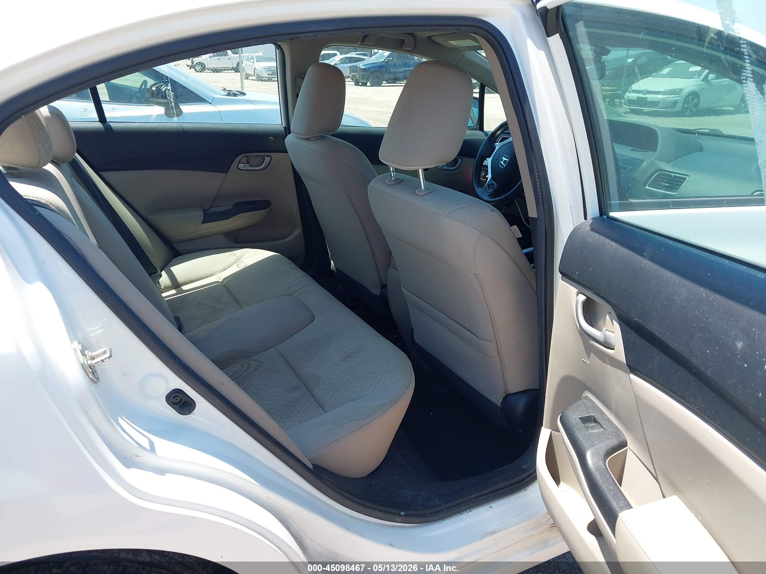 2015 Honda Civic Lx White vin: 19XFB2F56FE116242