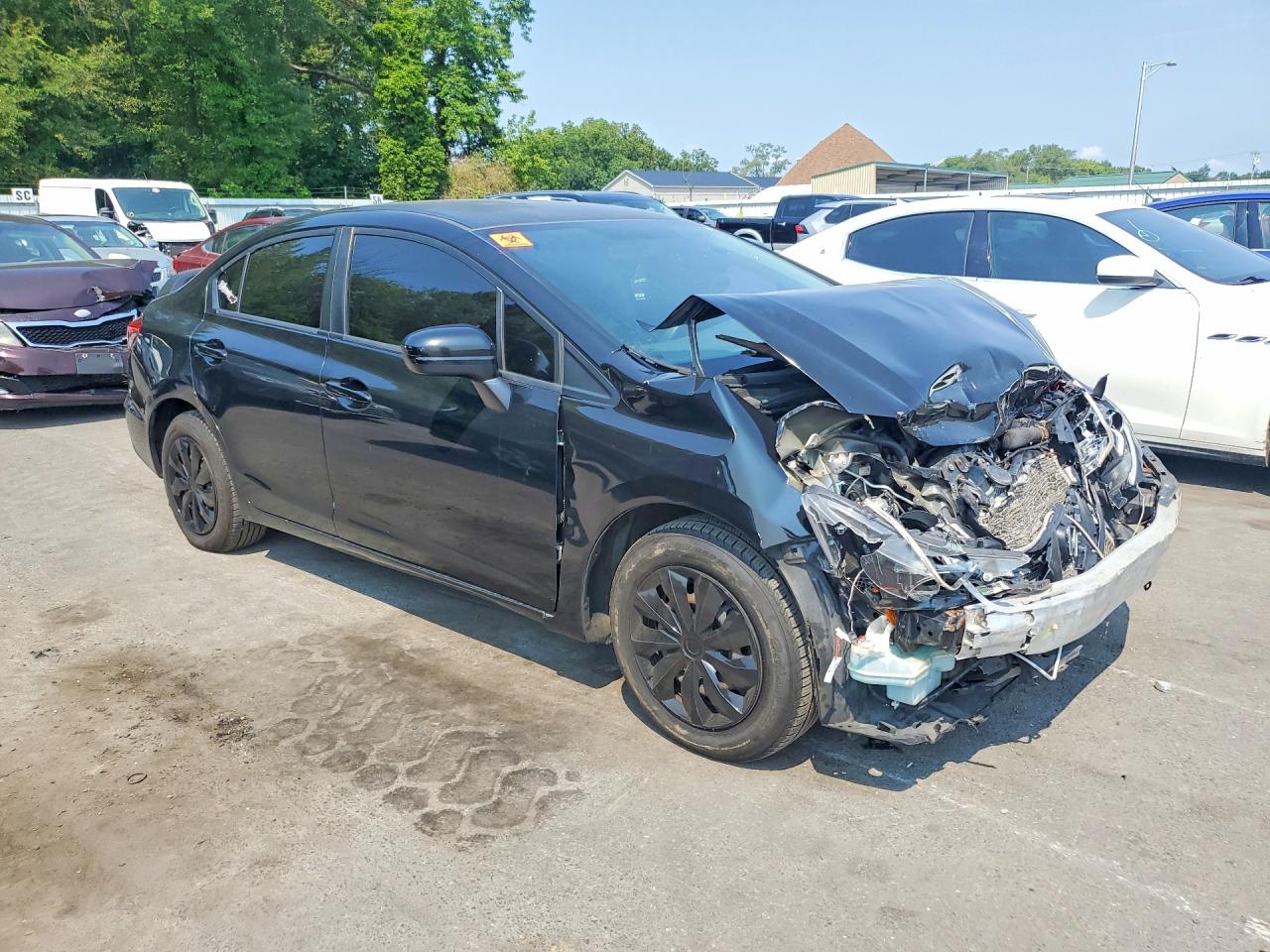2015 Honda Civic Lx Black vin: 19XFB2F56FE214476