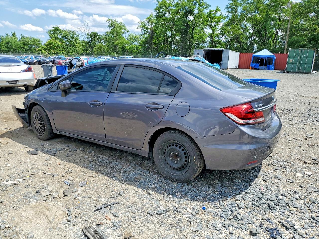 2015 Honda Civic Lx Gray vin: 19XFB2F56FE226725