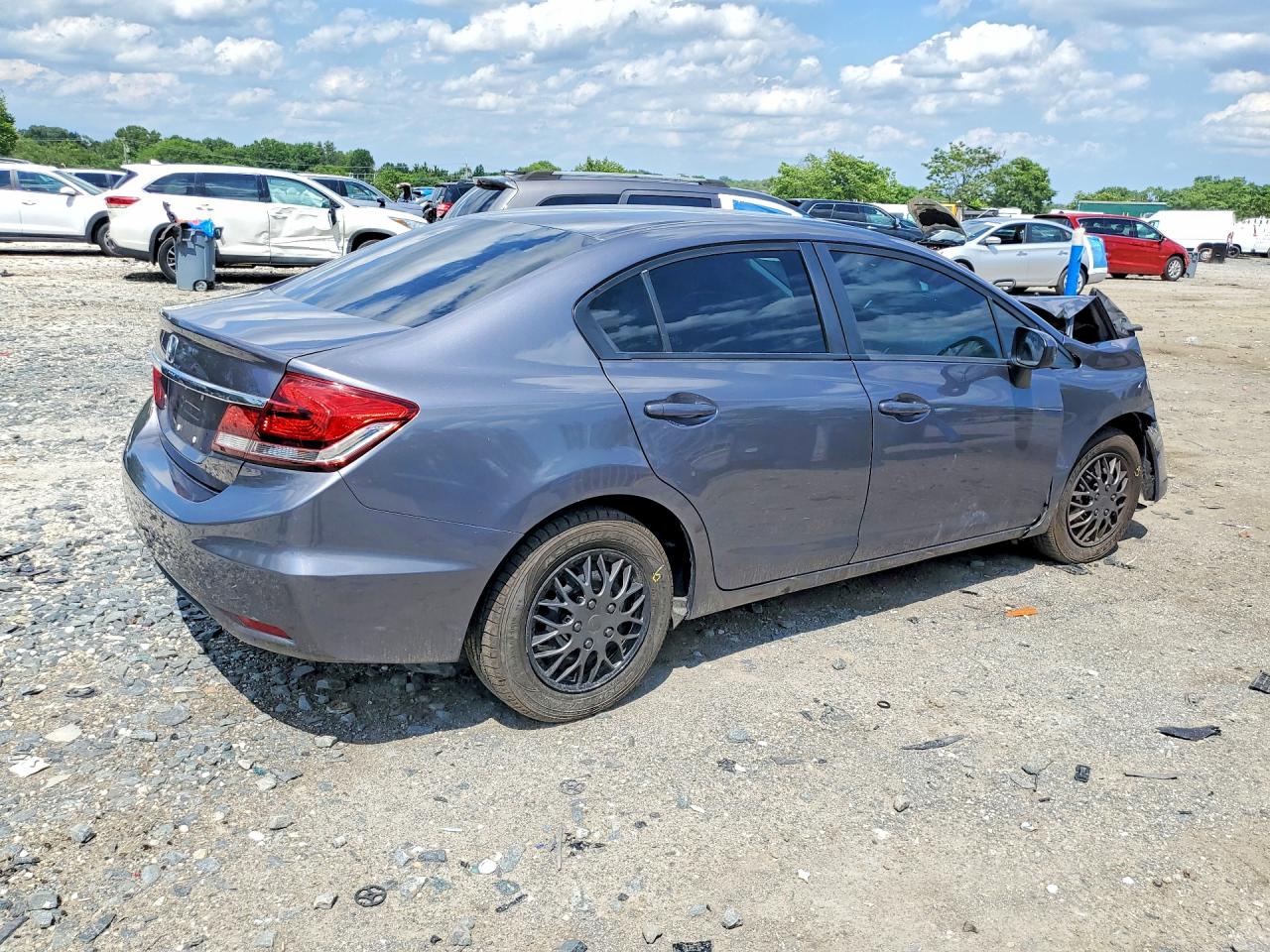 2015 Honda Civic Lx Gray vin: 19XFB2F56FE226725
