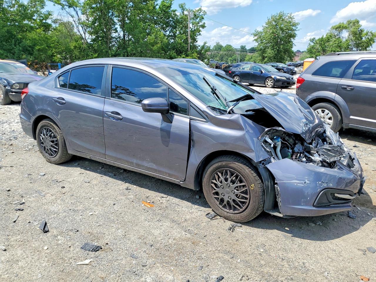 2015 Honda Civic Lx Gray vin: 19XFB2F56FE226725