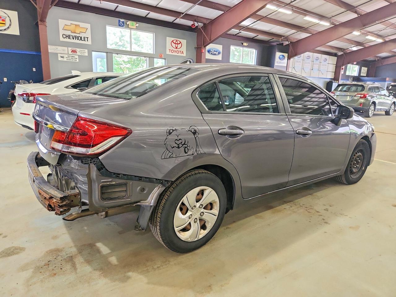 2015 Honda Civic Lx Gray vin: 19XFB2F56FE233657