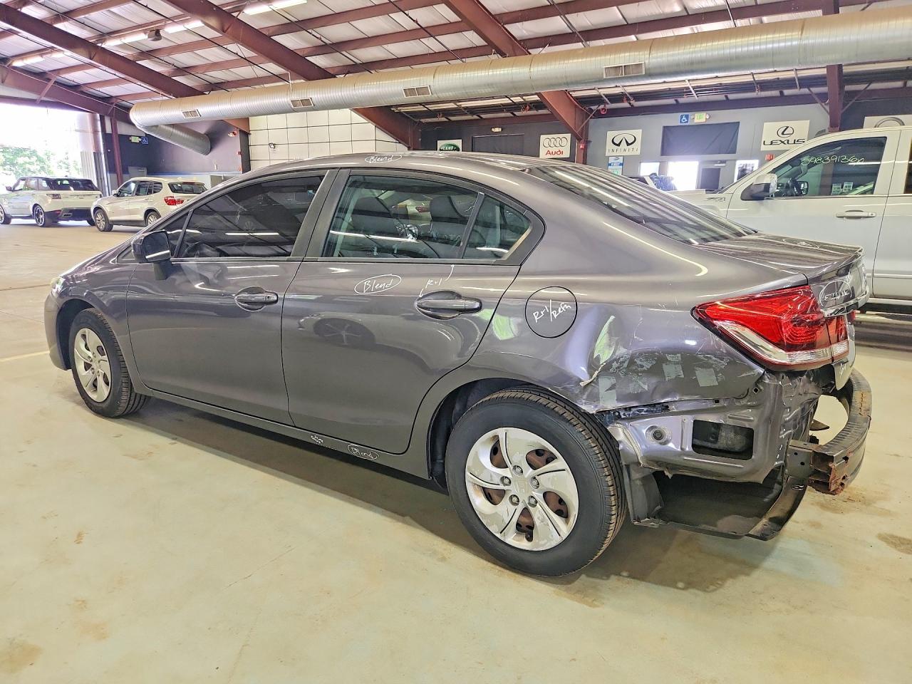 2015 Honda Civic Lx Gray vin: 19XFB2F56FE233657