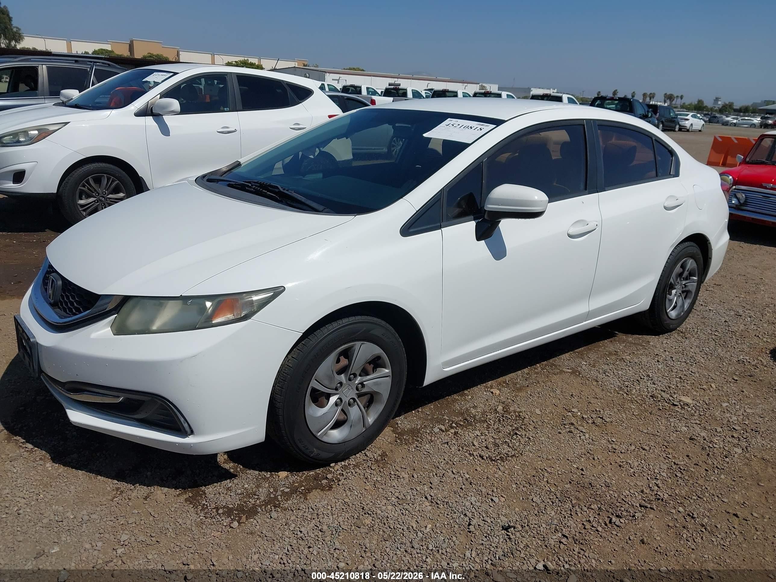 2015 Honda Civic Lx White vin: 19XFB2F56FE233741