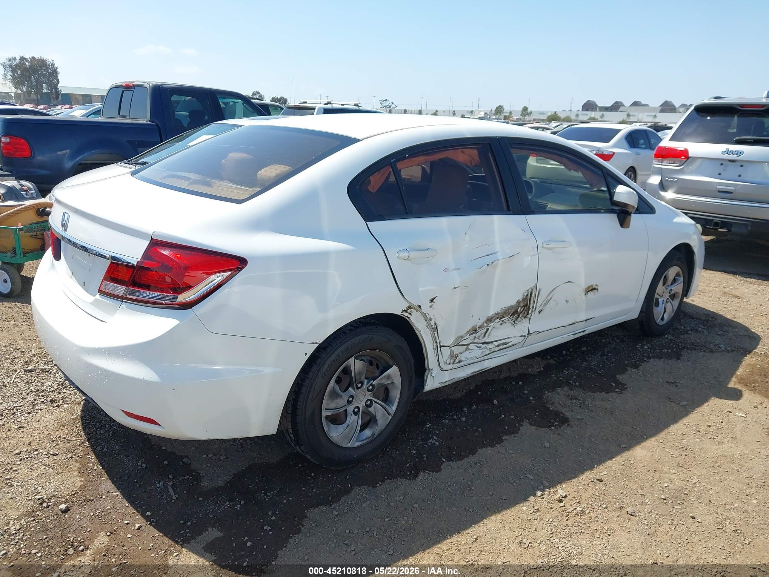 2015 Honda Civic Lx White vin: 19XFB2F56FE233741