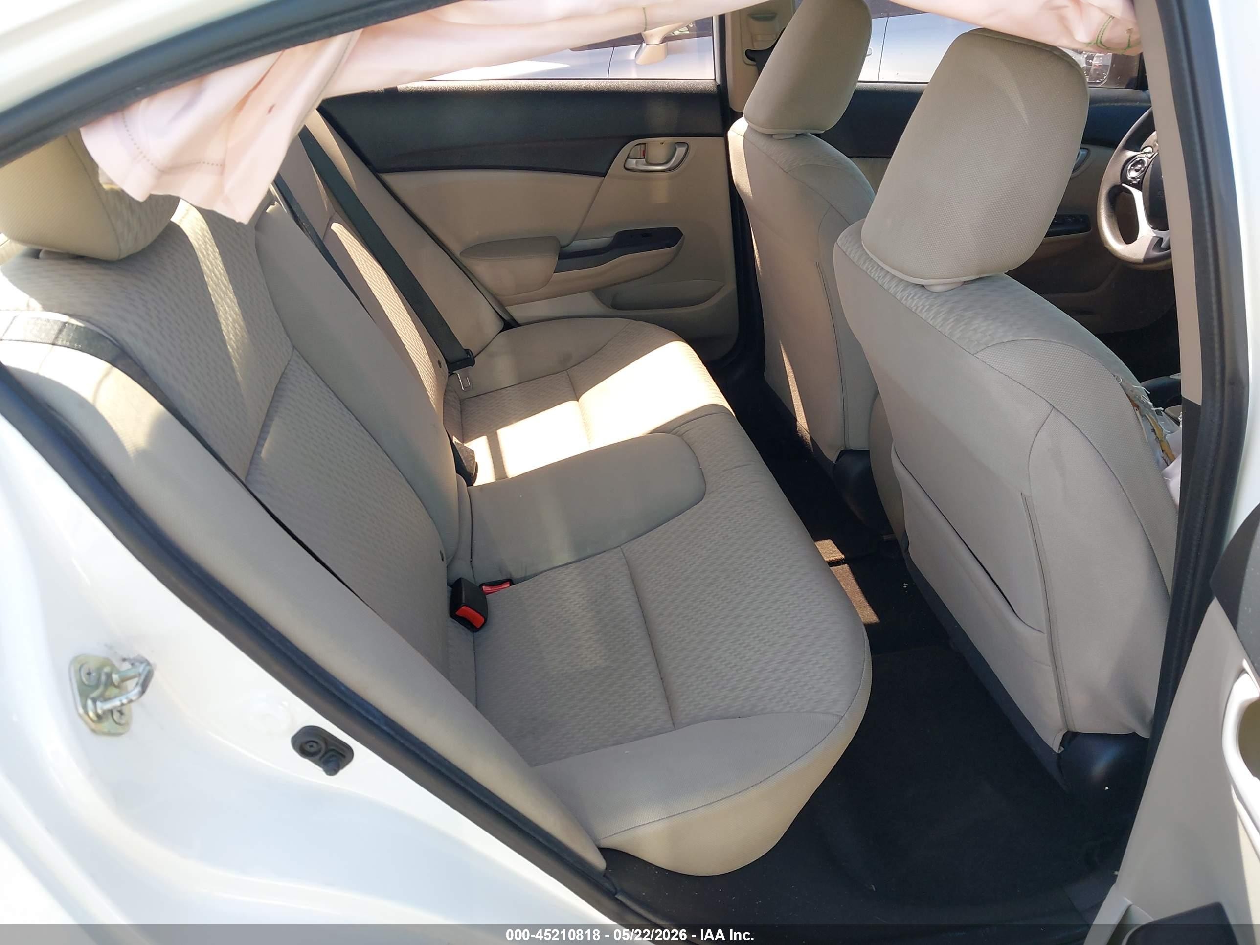 2015 Honda Civic Lx White vin: 19XFB2F56FE233741