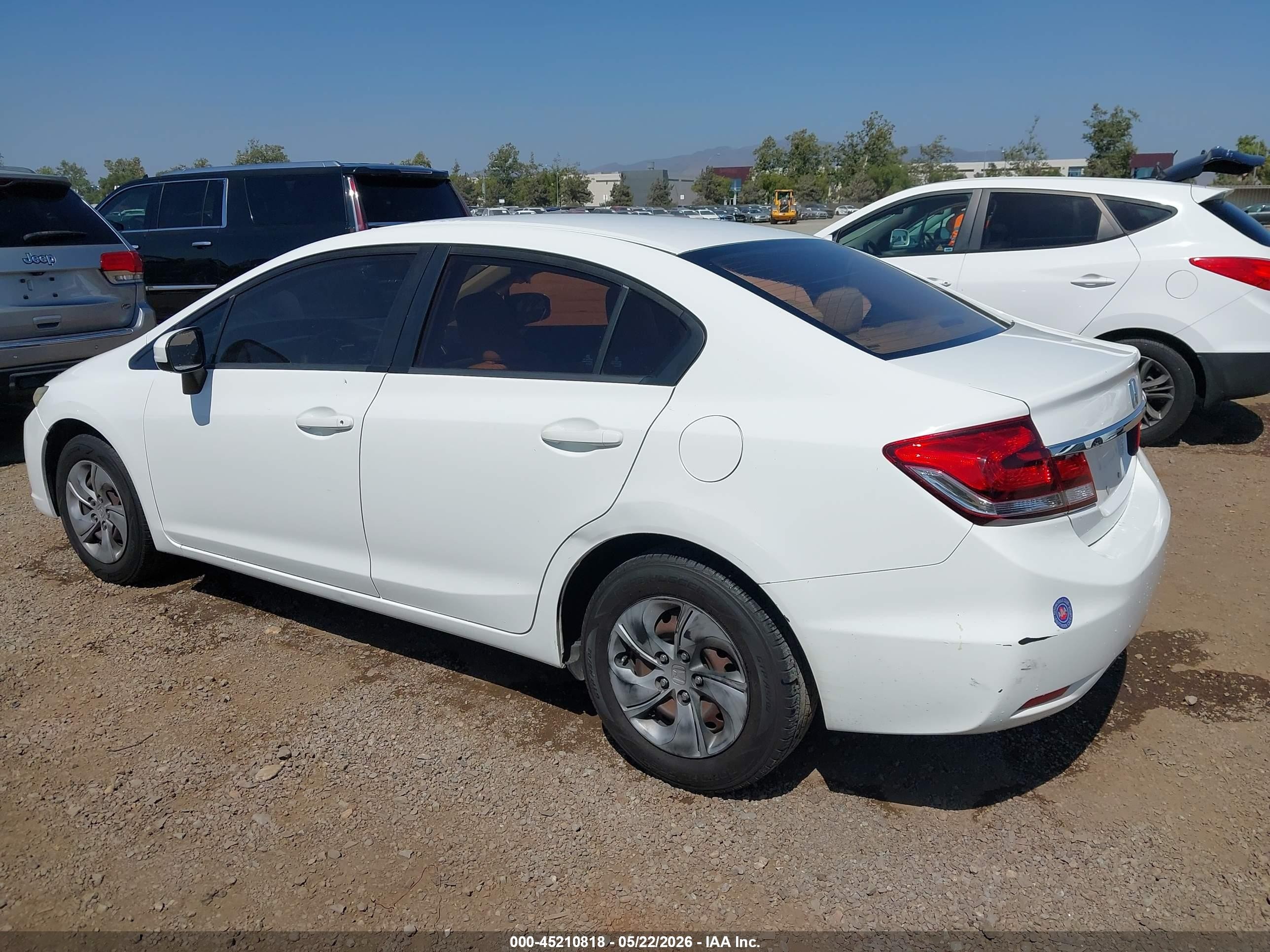2015 Honda Civic Lx White vin: 19XFB2F56FE233741