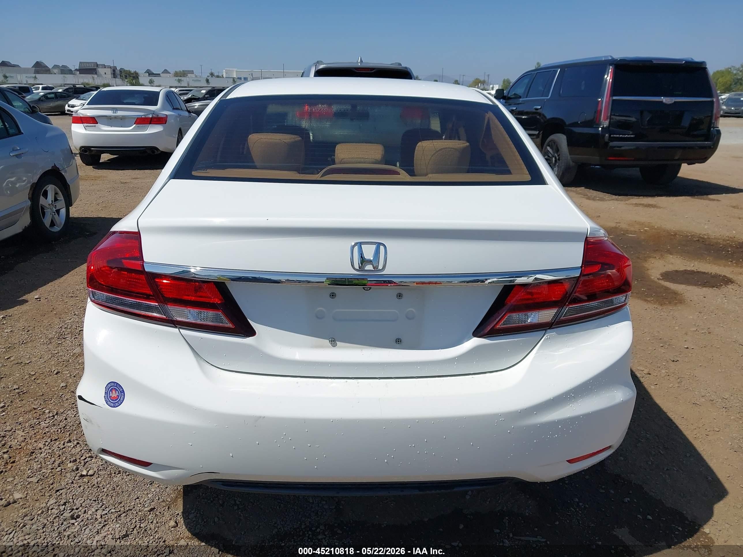 2015 Honda Civic Lx White vin: 19XFB2F56FE233741