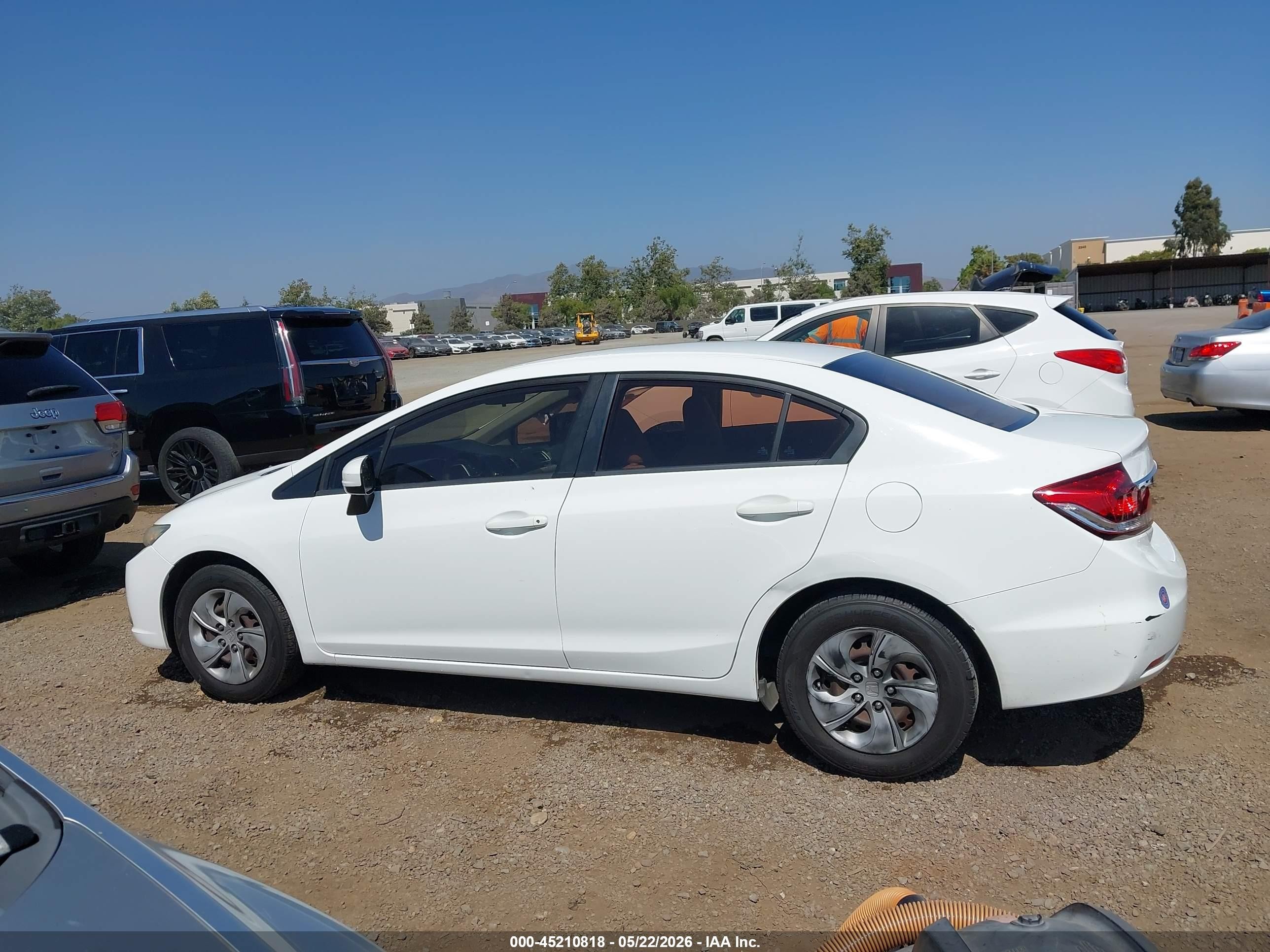2015 Honda Civic Lx White vin: 19XFB2F56FE233741