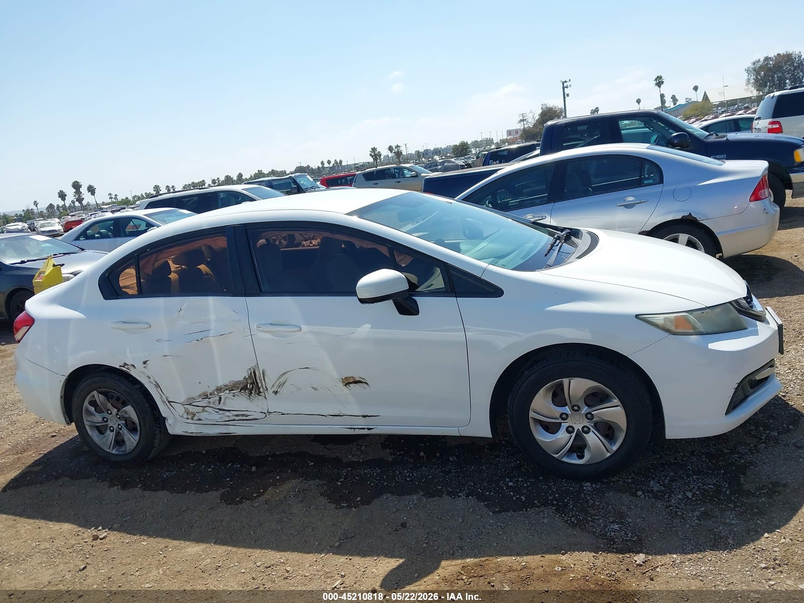 2015 Honda Civic Lx White vin: 19XFB2F56FE233741