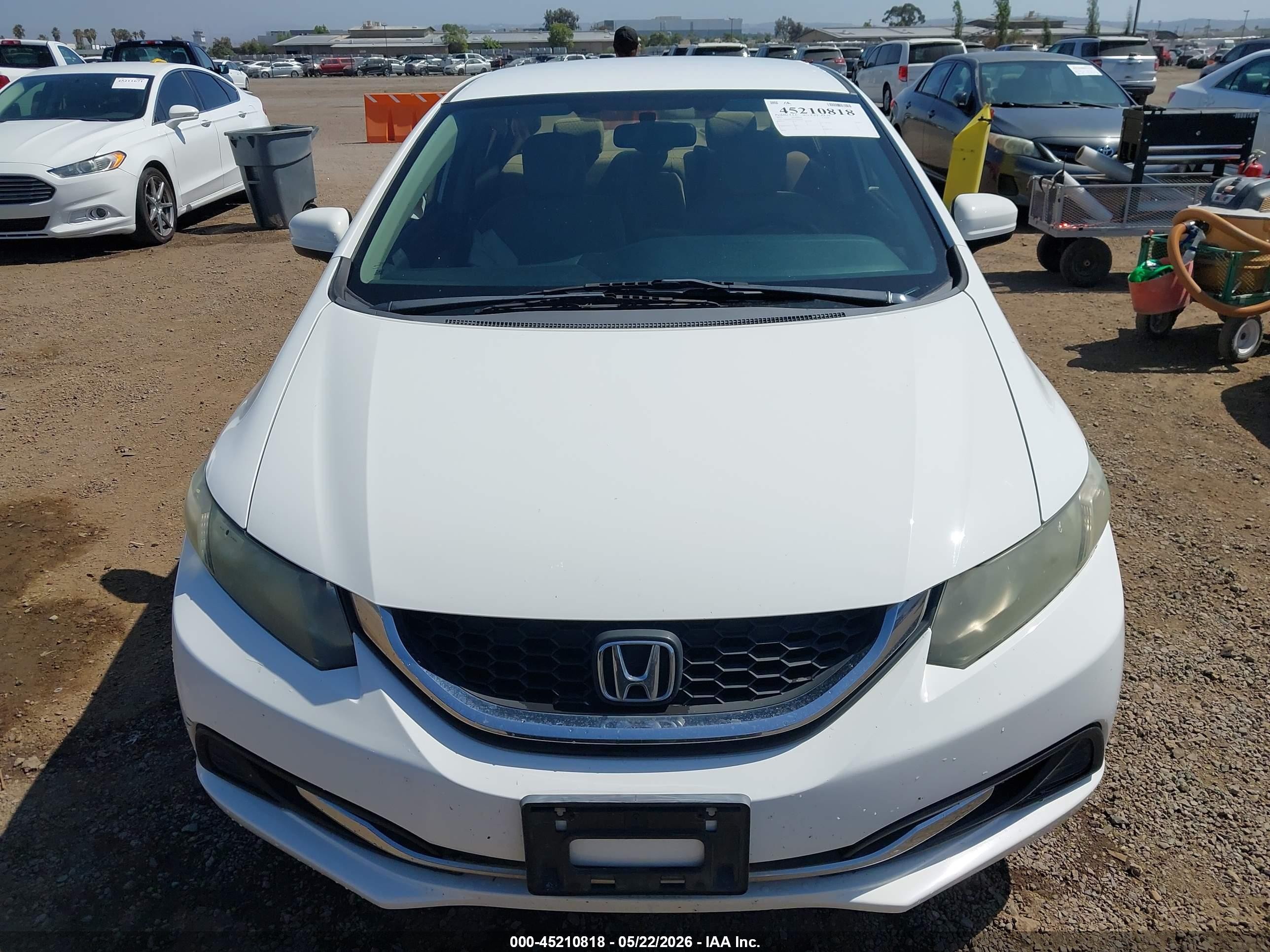 2015 Honda Civic Lx White vin: 19XFB2F56FE233741