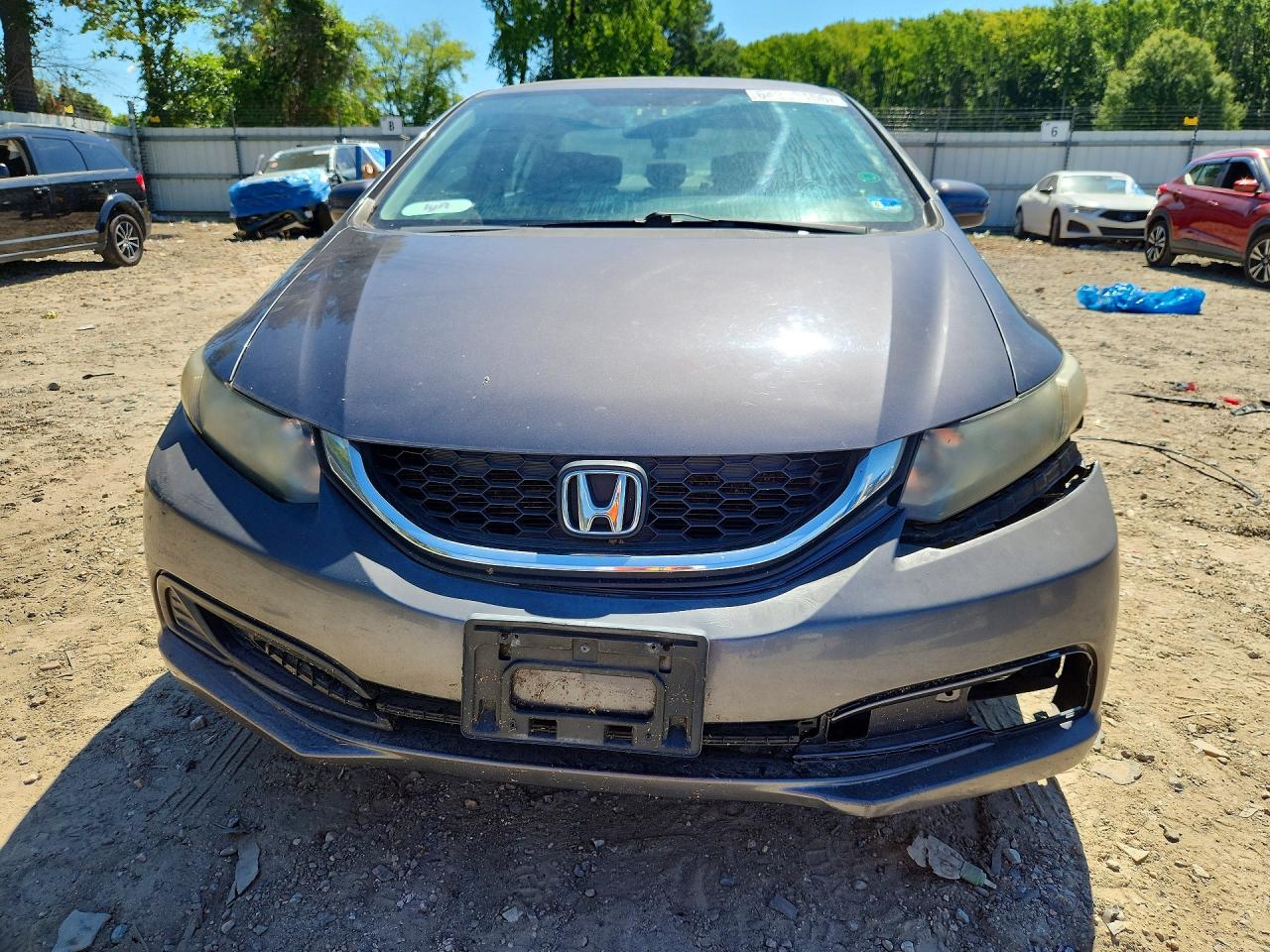 2015 Honda Civic Lx Gray vin: 19XFB2F56FE242438