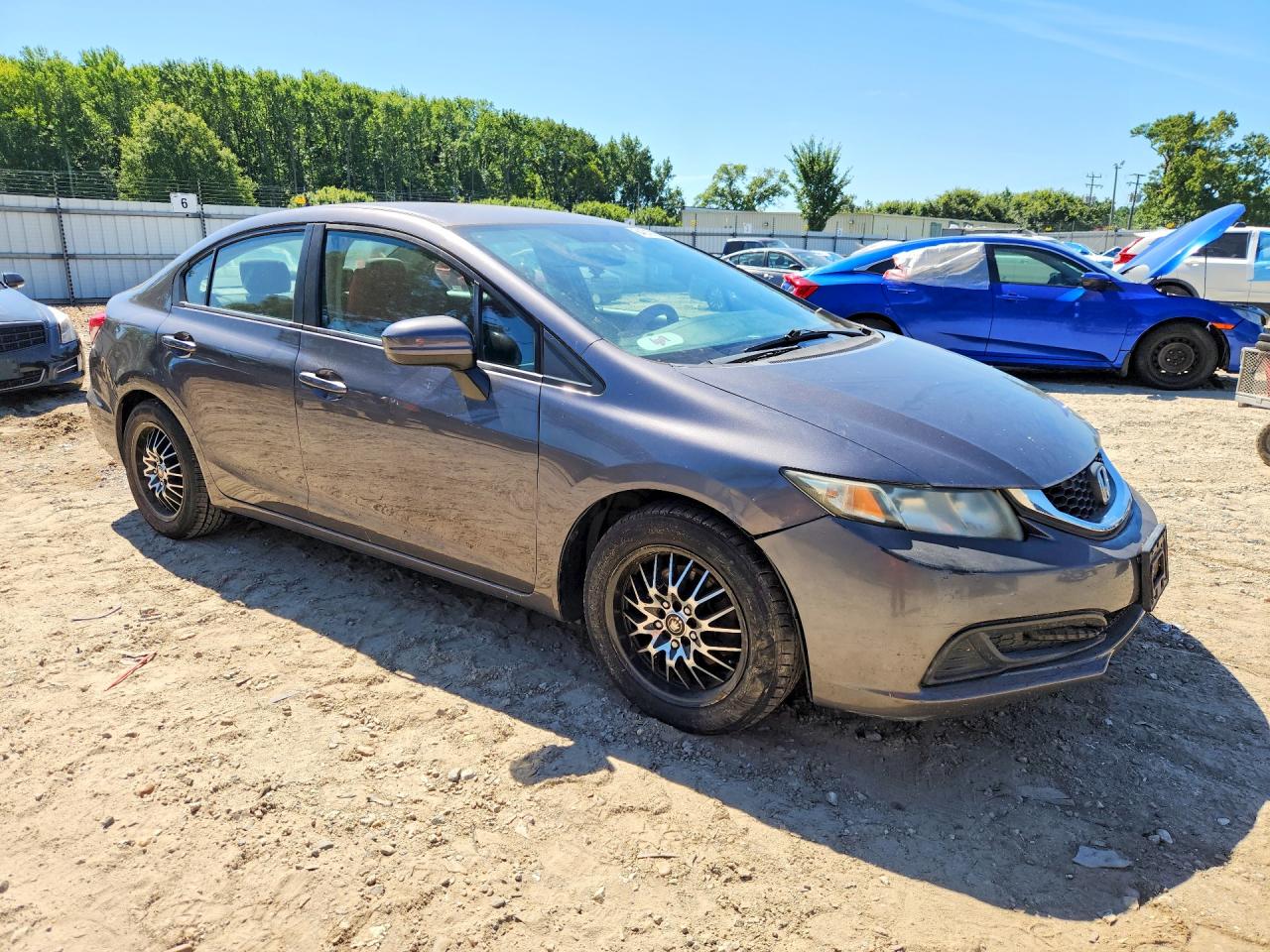 2015 Honda Civic Lx Gray vin: 19XFB2F56FE242438