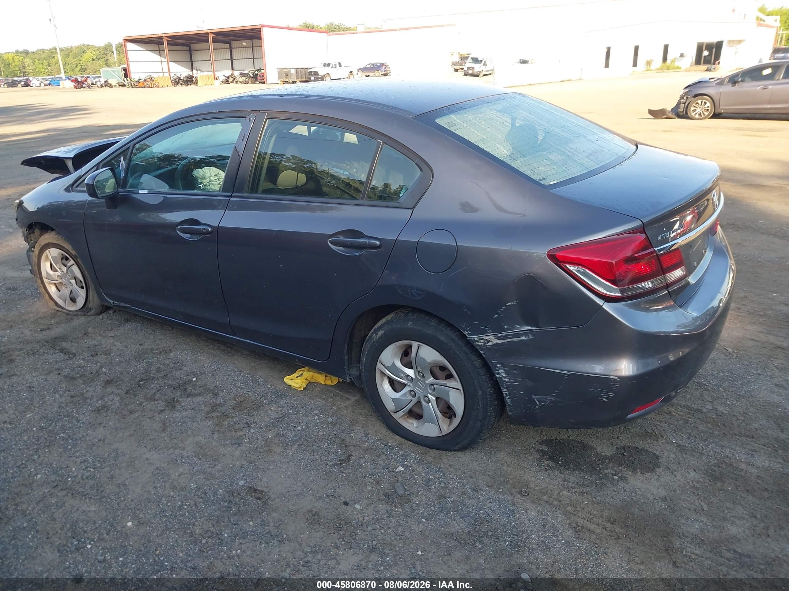 2015 Honda Civic Lx Gray vin: 19XFB2F56FE253357
