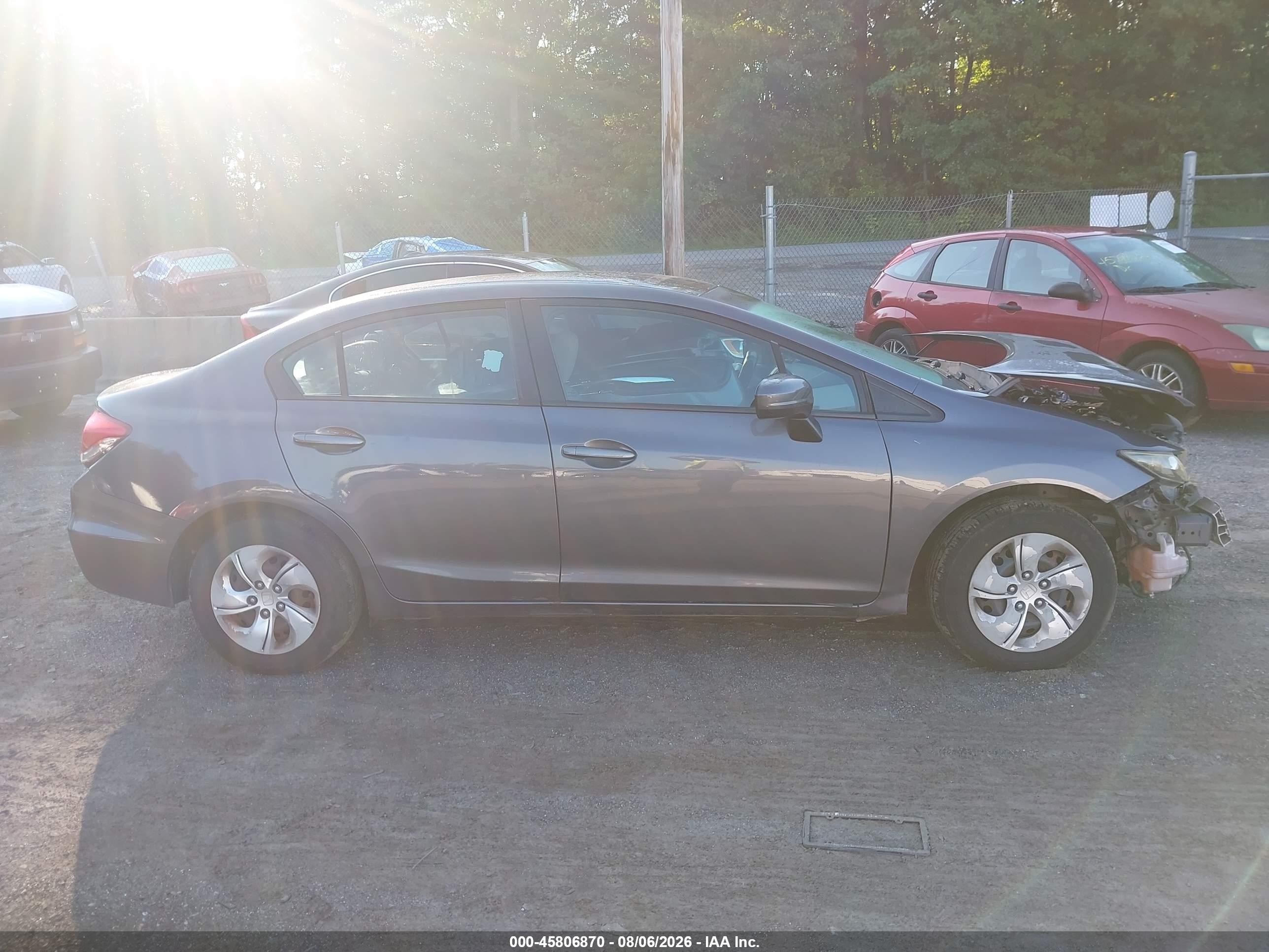 2015 Honda Civic Lx Gray vin: 19XFB2F56FE253357