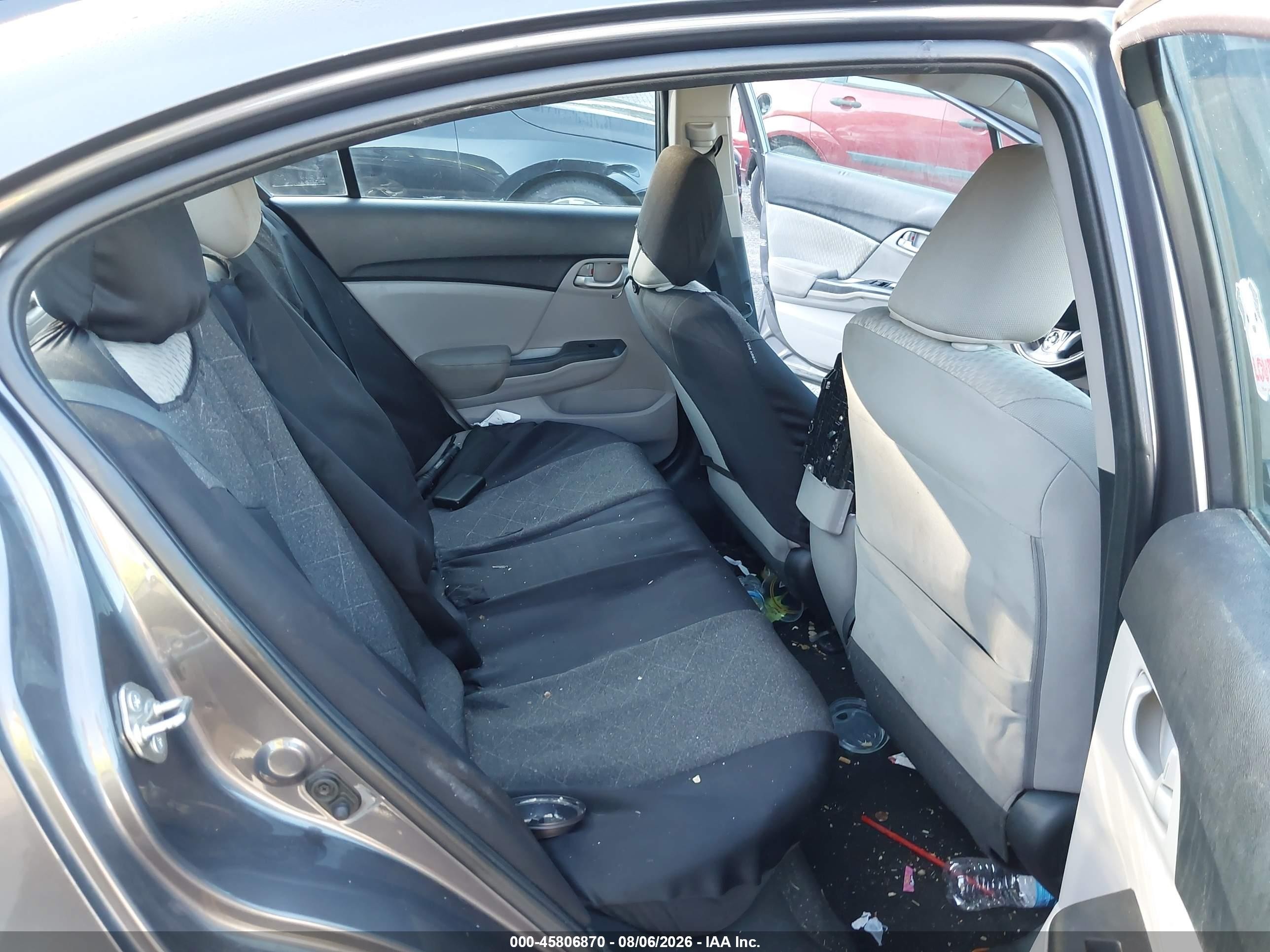 2015 Honda Civic Lx Gray vin: 19XFB2F56FE253357