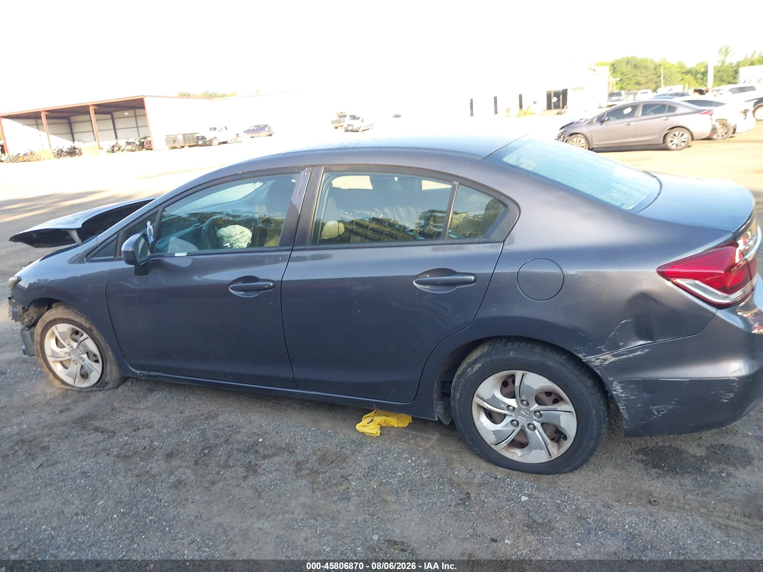 2015 Honda Civic Lx Gray vin: 19XFB2F56FE253357