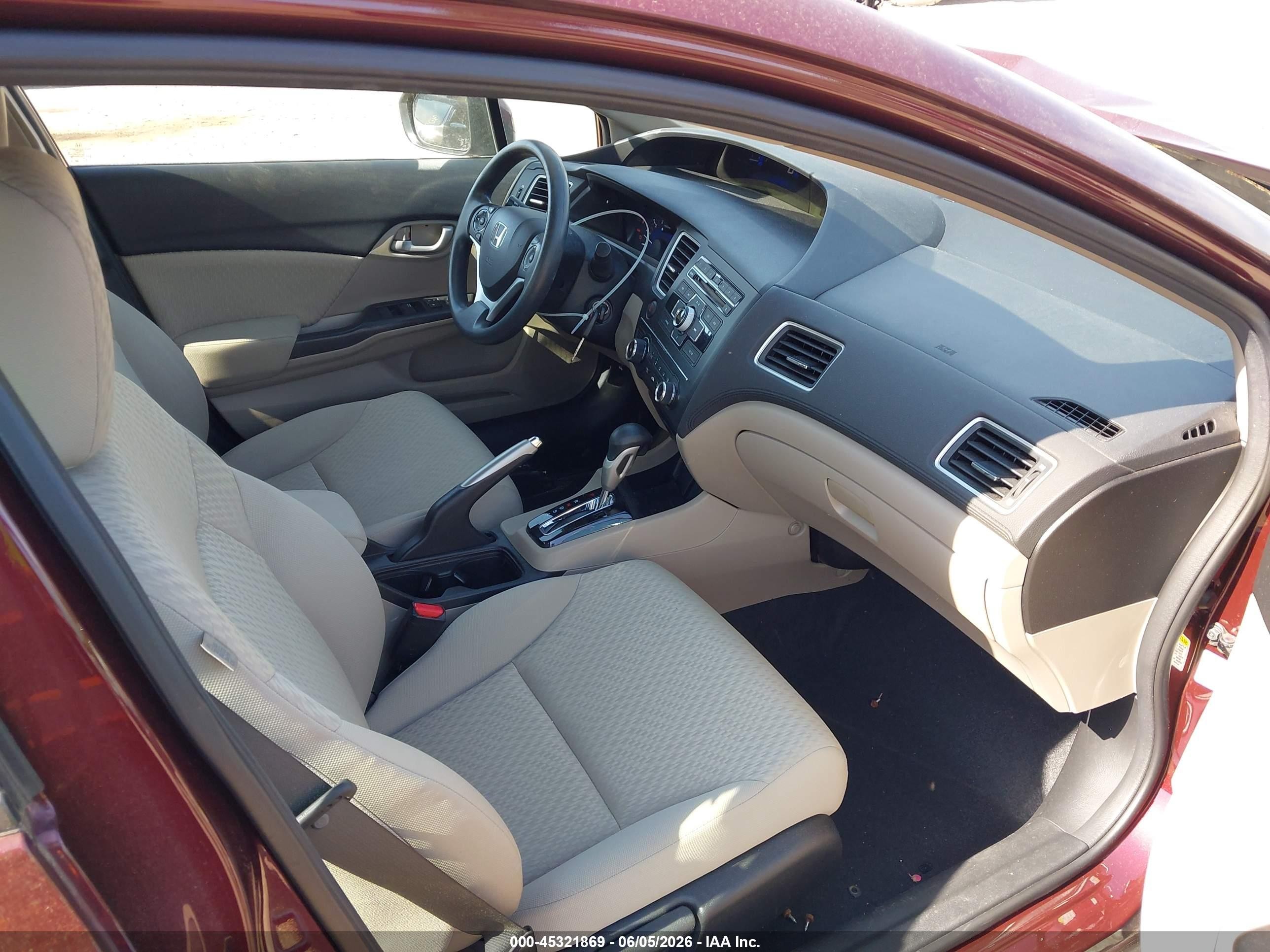 2015 Honda Civic Lx Red vin: 19XFB2F56FE260910