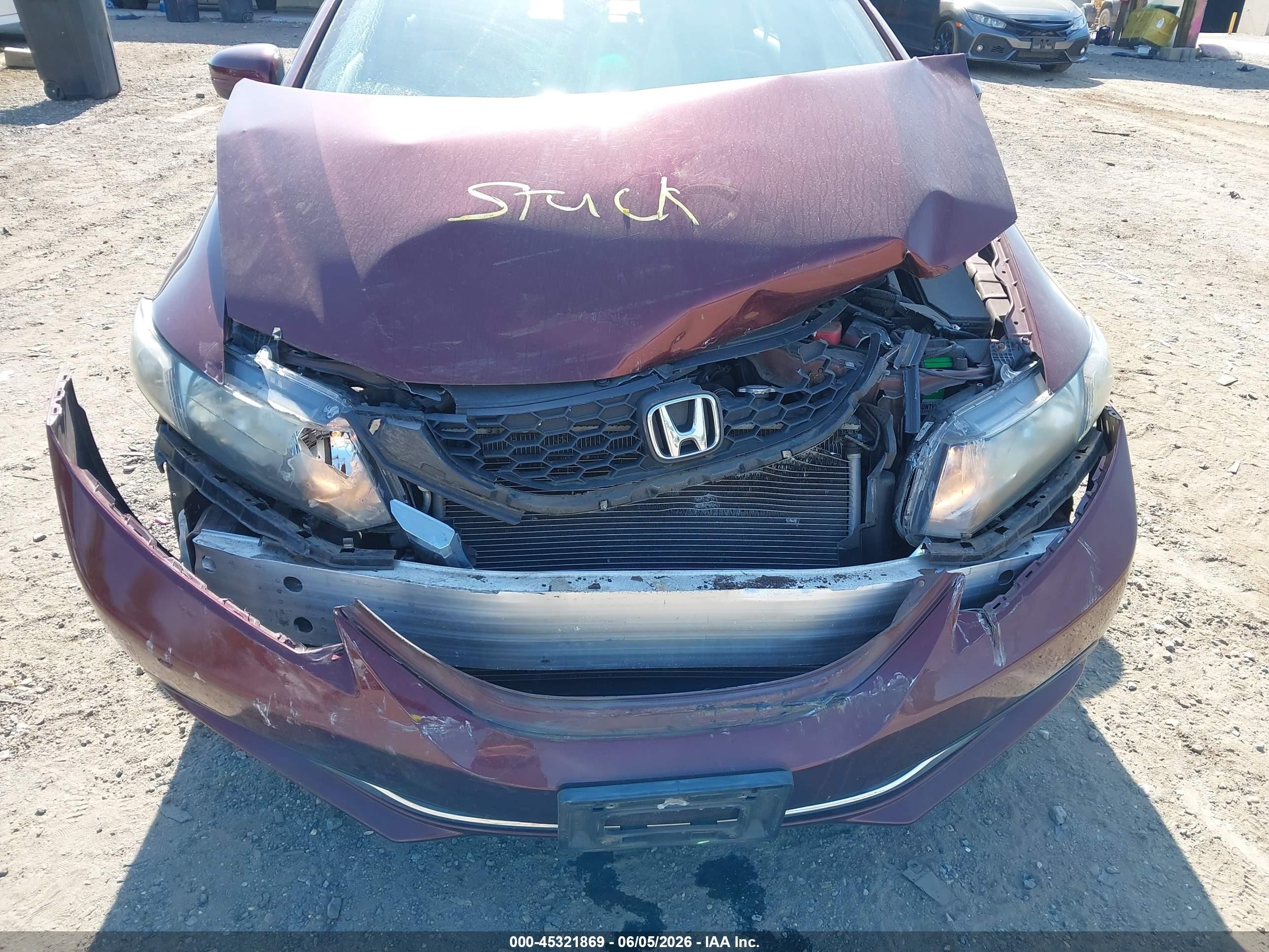 2015 Honda Civic Lx Red vin: 19XFB2F56FE260910