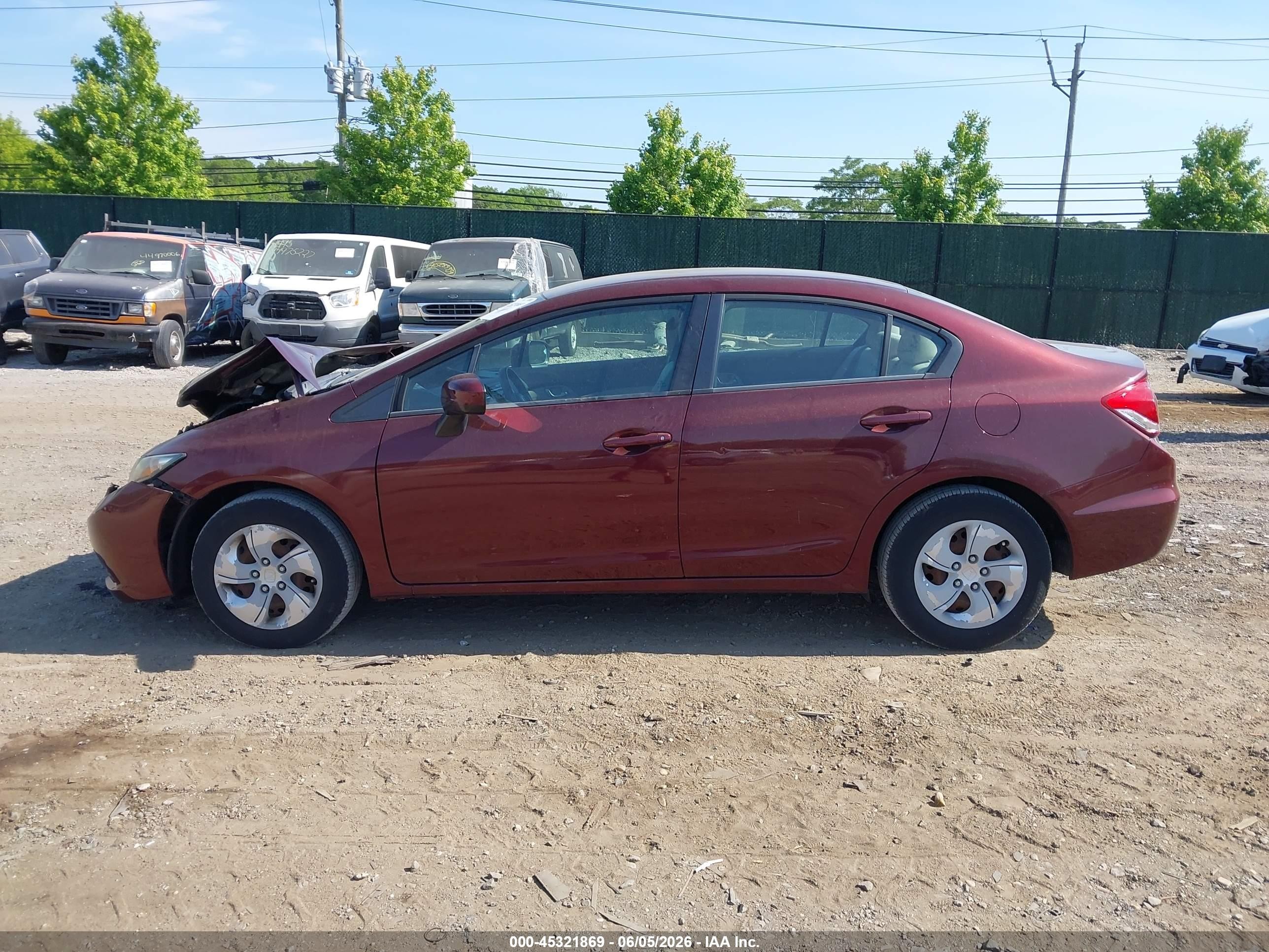 2015 Honda Civic Lx Red vin: 19XFB2F56FE260910