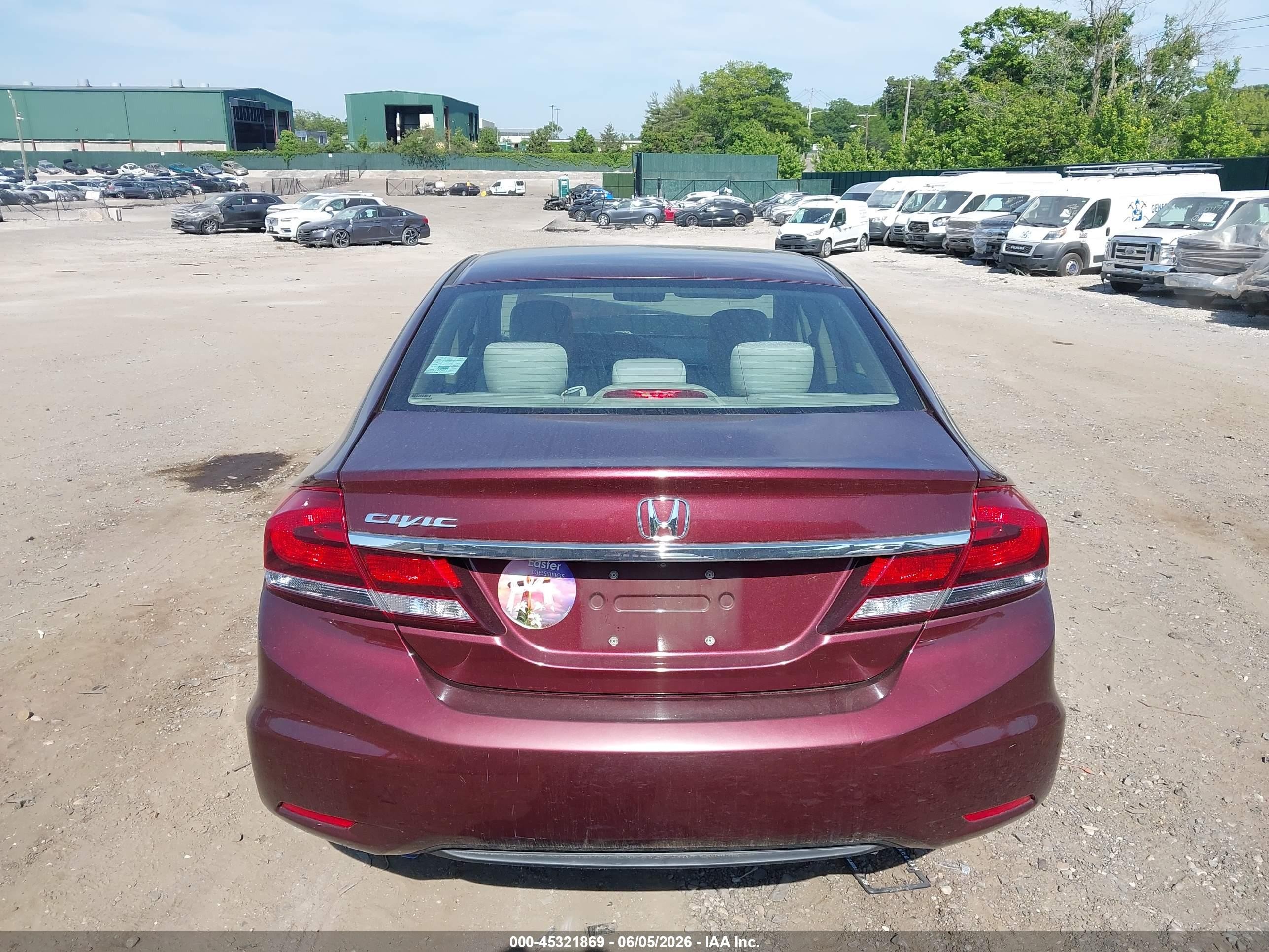 2015 Honda Civic Lx Red vin: 19XFB2F56FE260910