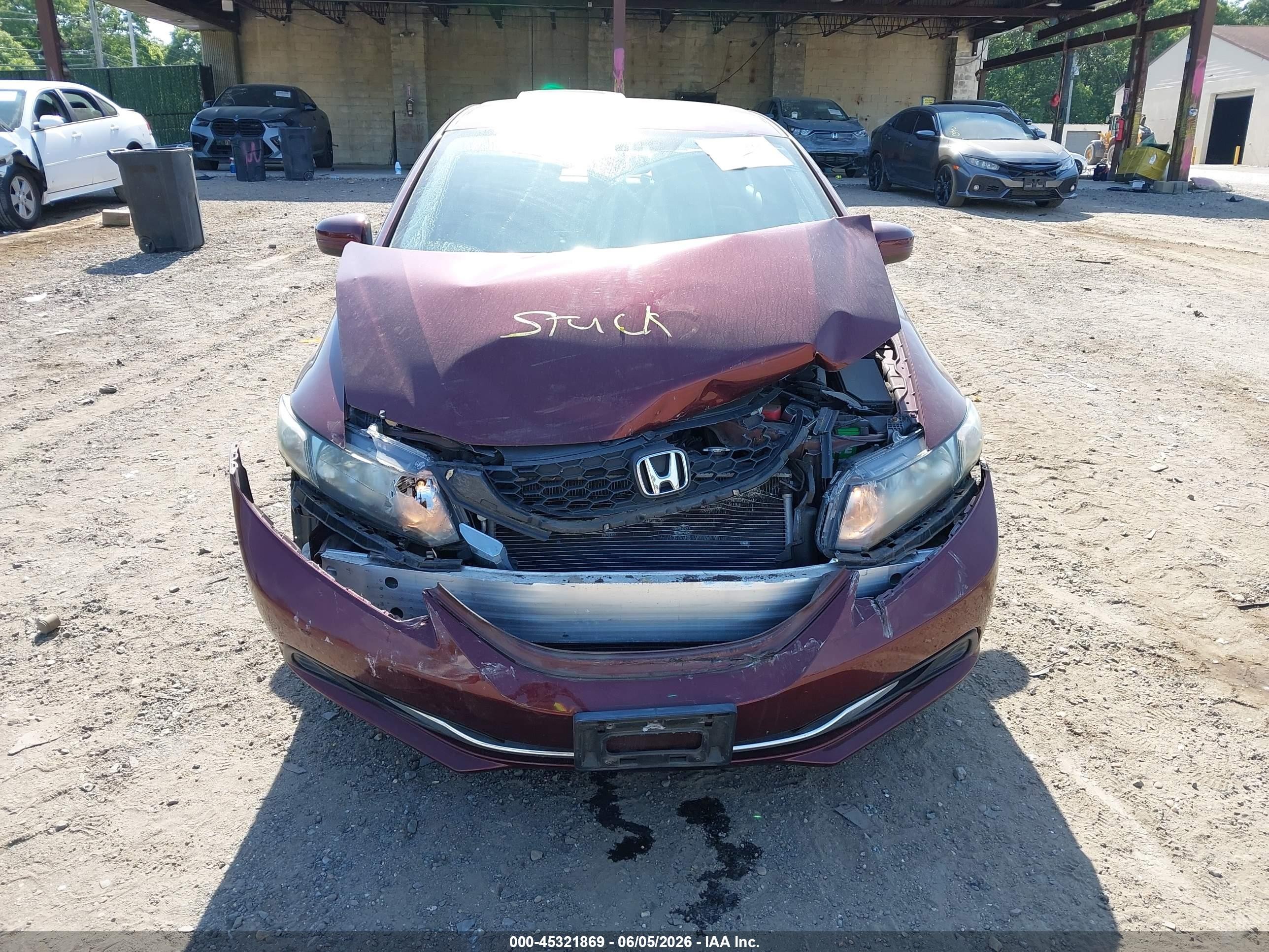 2015 Honda Civic Lx Red vin: 19XFB2F56FE260910