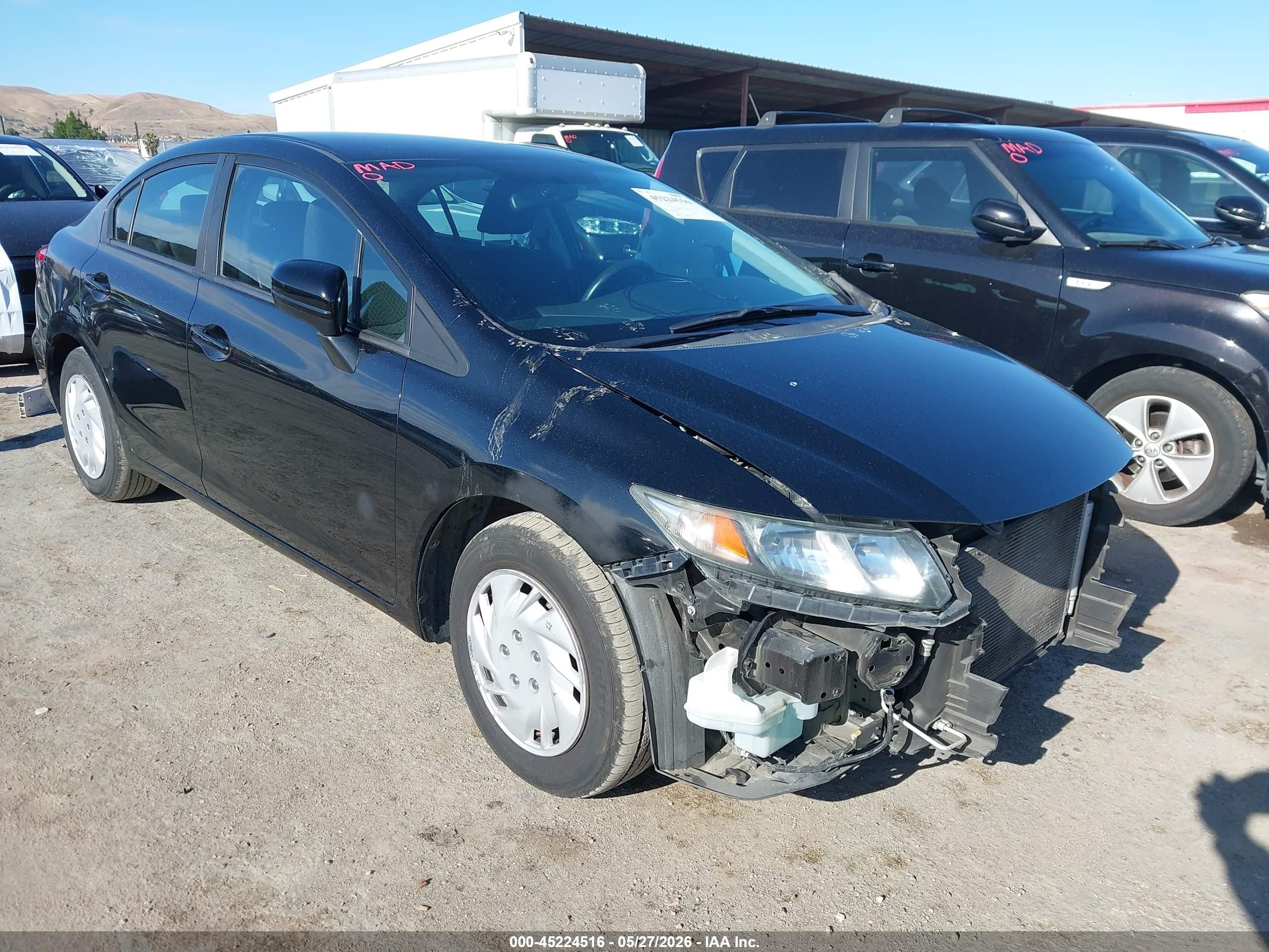 2015 Honda Civic Lx Black vin: 19XFB2F56FE261698
