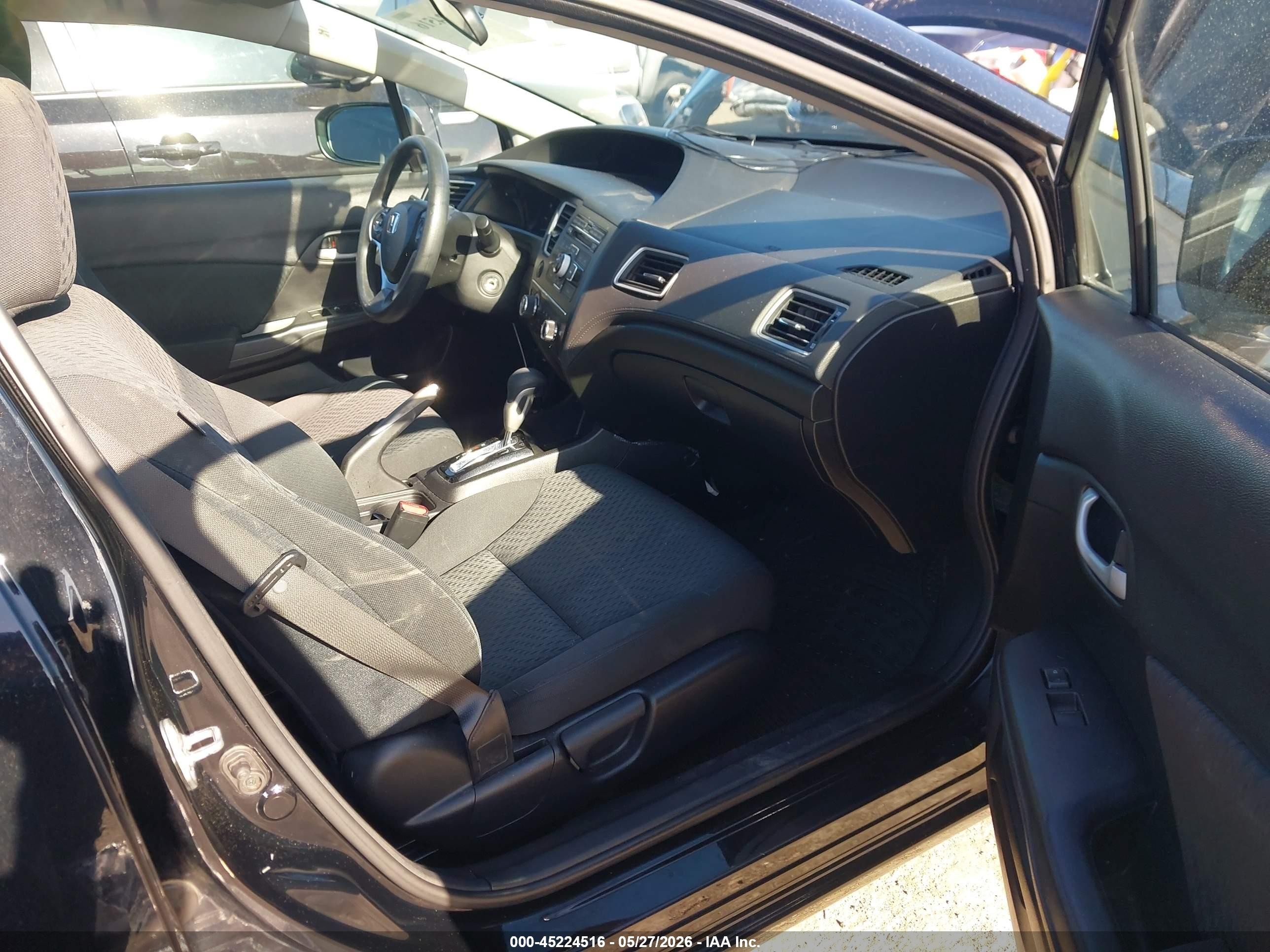 2015 Honda Civic Lx Black vin: 19XFB2F56FE261698