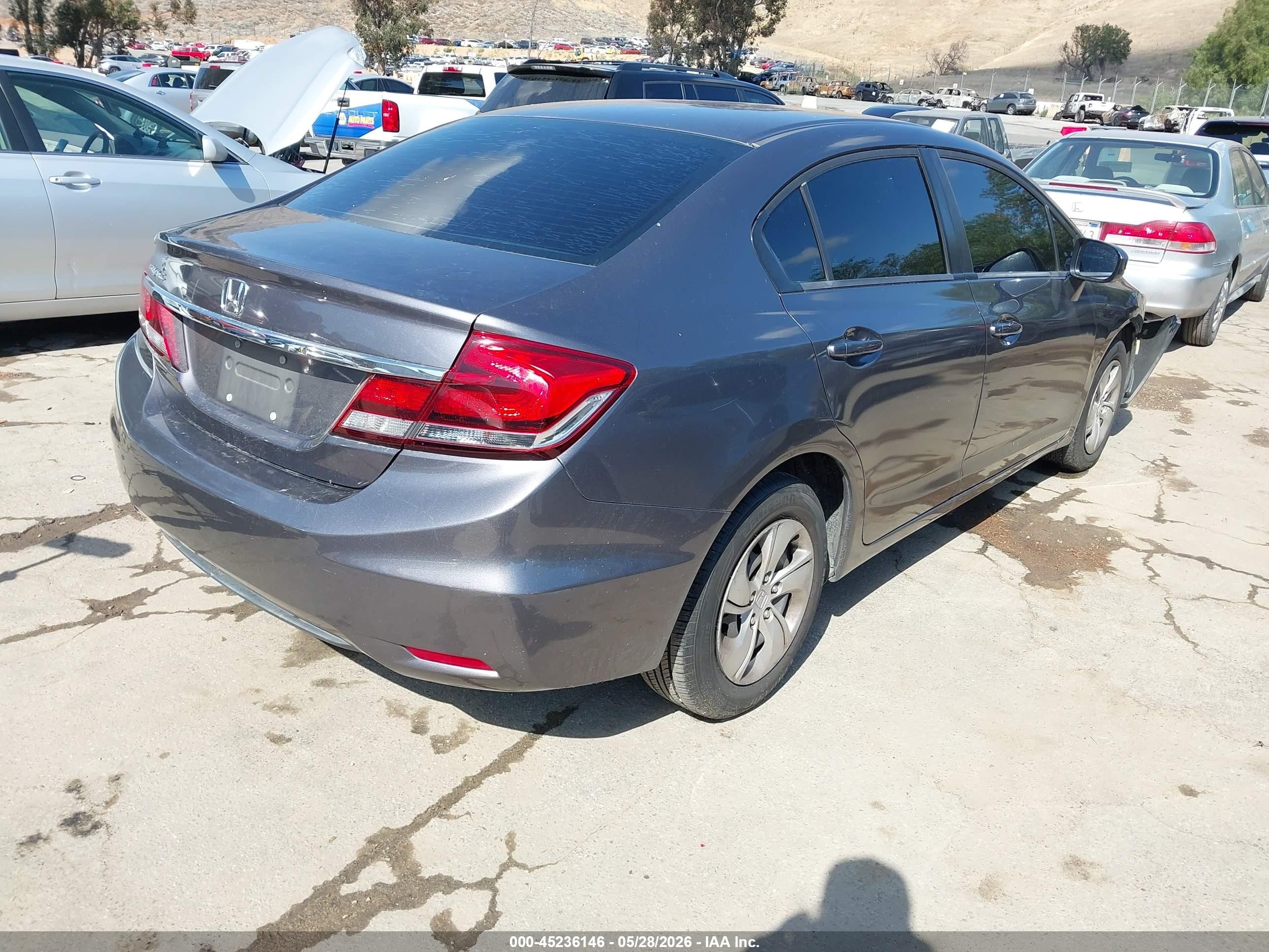 2015 Honda Civic Lx Gray vin: 19XFB2F56FE268280
