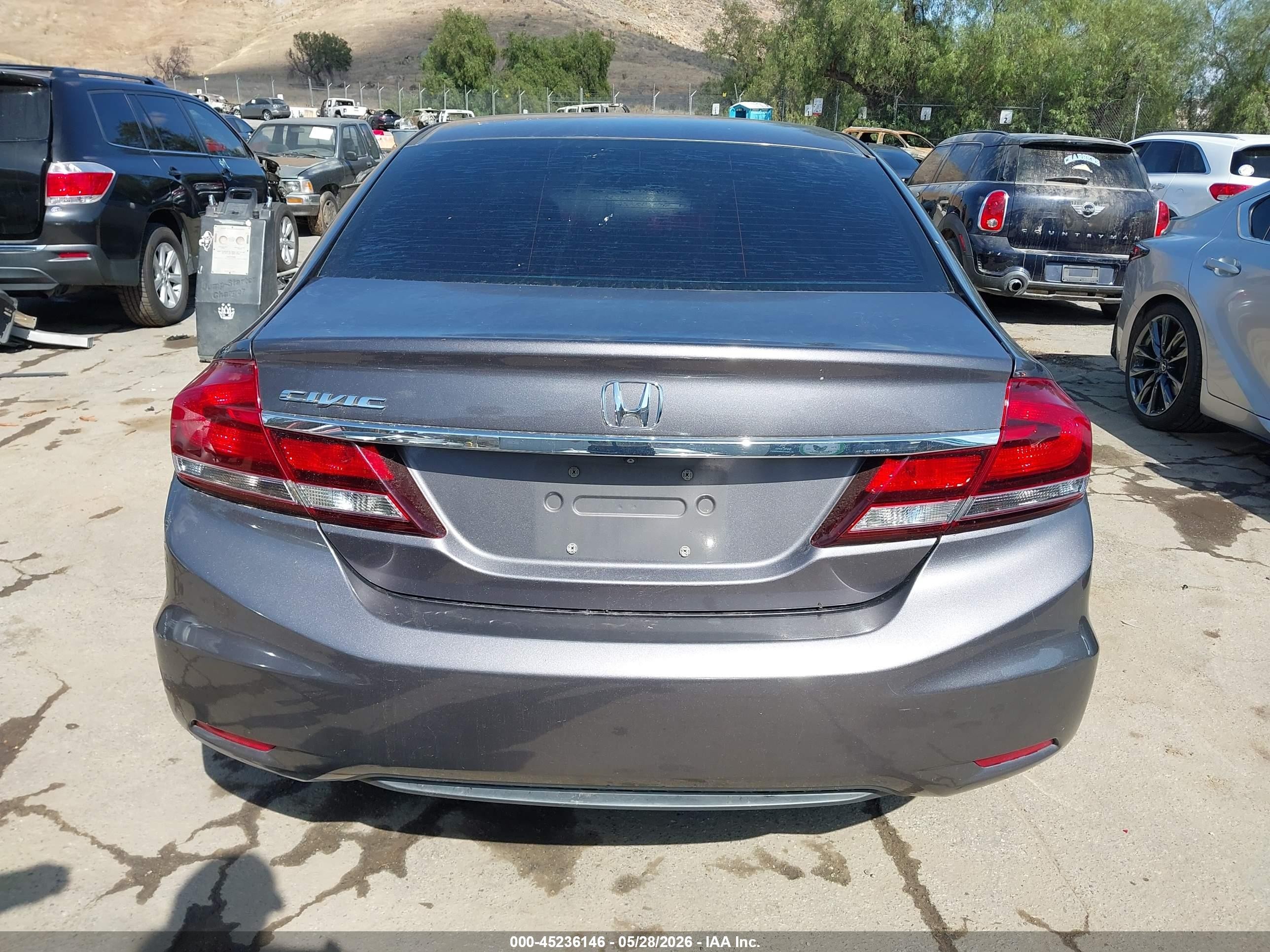 2015 Honda Civic Lx Gray vin: 19XFB2F56FE268280